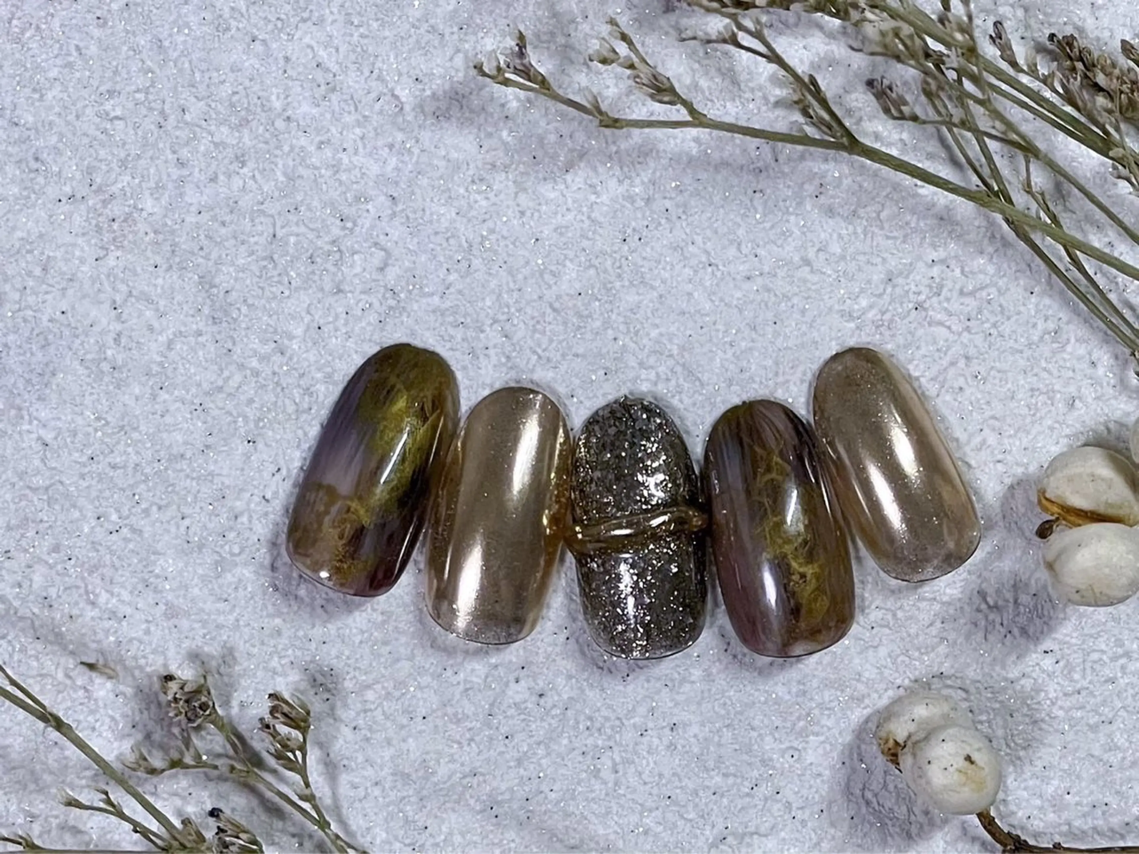 ネイル オーロラネイル フットネイル フレンチネイル ジェルネイル 韓国ネイル ハンドネイル kiki nail 二子玉川のネイルデザイン