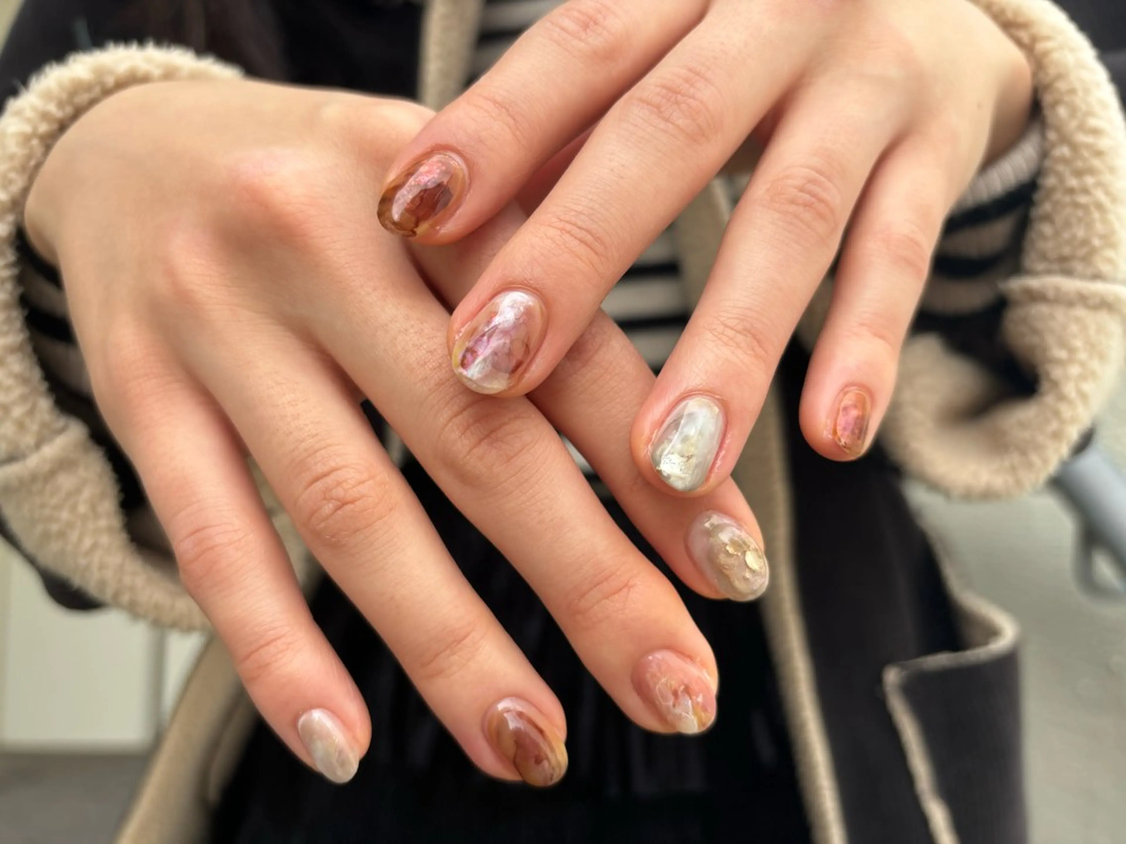 ネイル フットネイル フレンチネイル ジェルネイル グラデーション マグネットネイル ハンドネイル ヘアー.ネイル二刀流 misa🫧のヘアスタイル