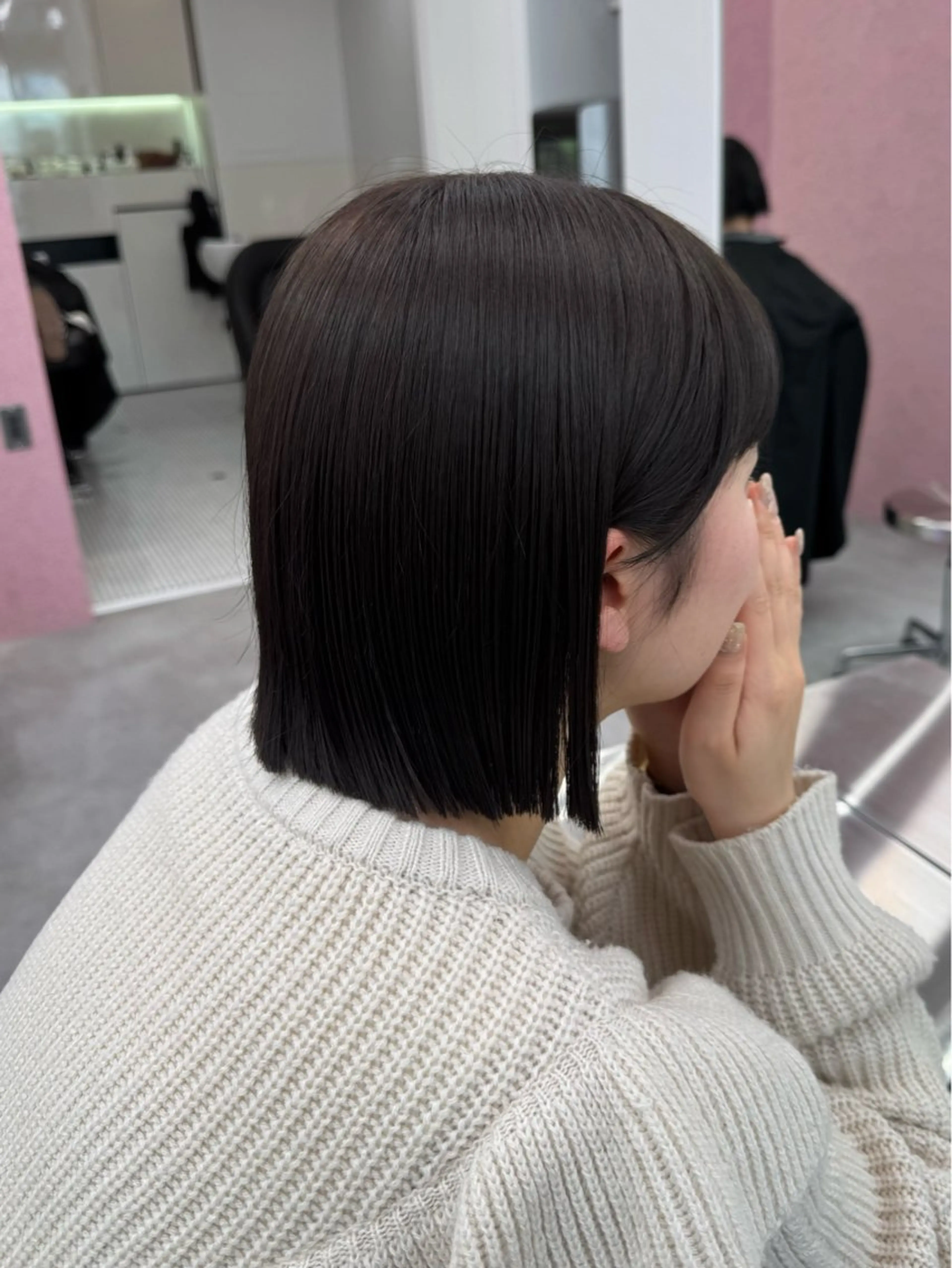 ミディアム カット ヘアカラー トリートメント Miyu/透明感 カラー/レイヤーのヘアスタイル