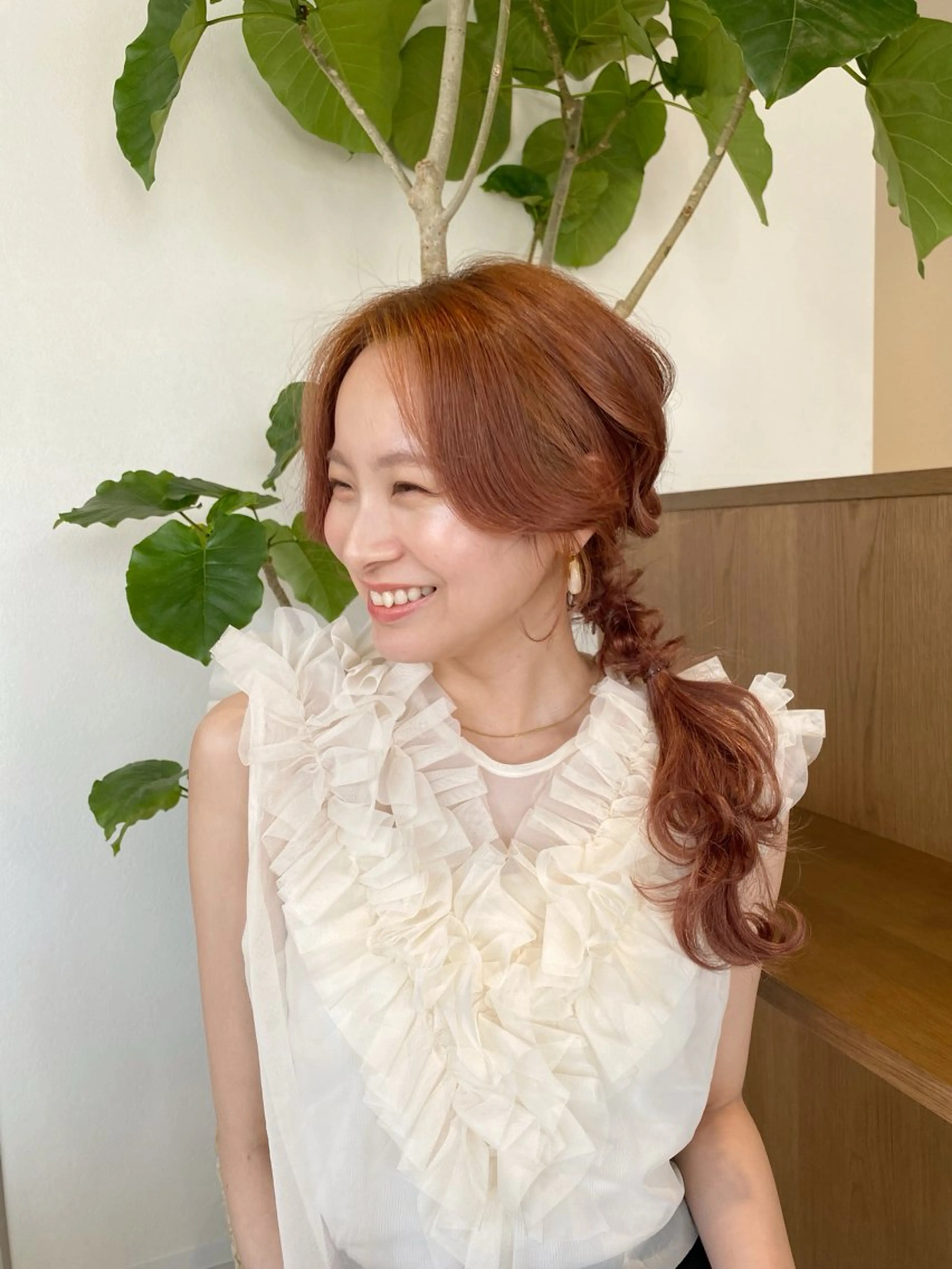 ロング ヘアアレンジ 暖色カラー /ヘアアレンジ/花鈴のヘアスタイル