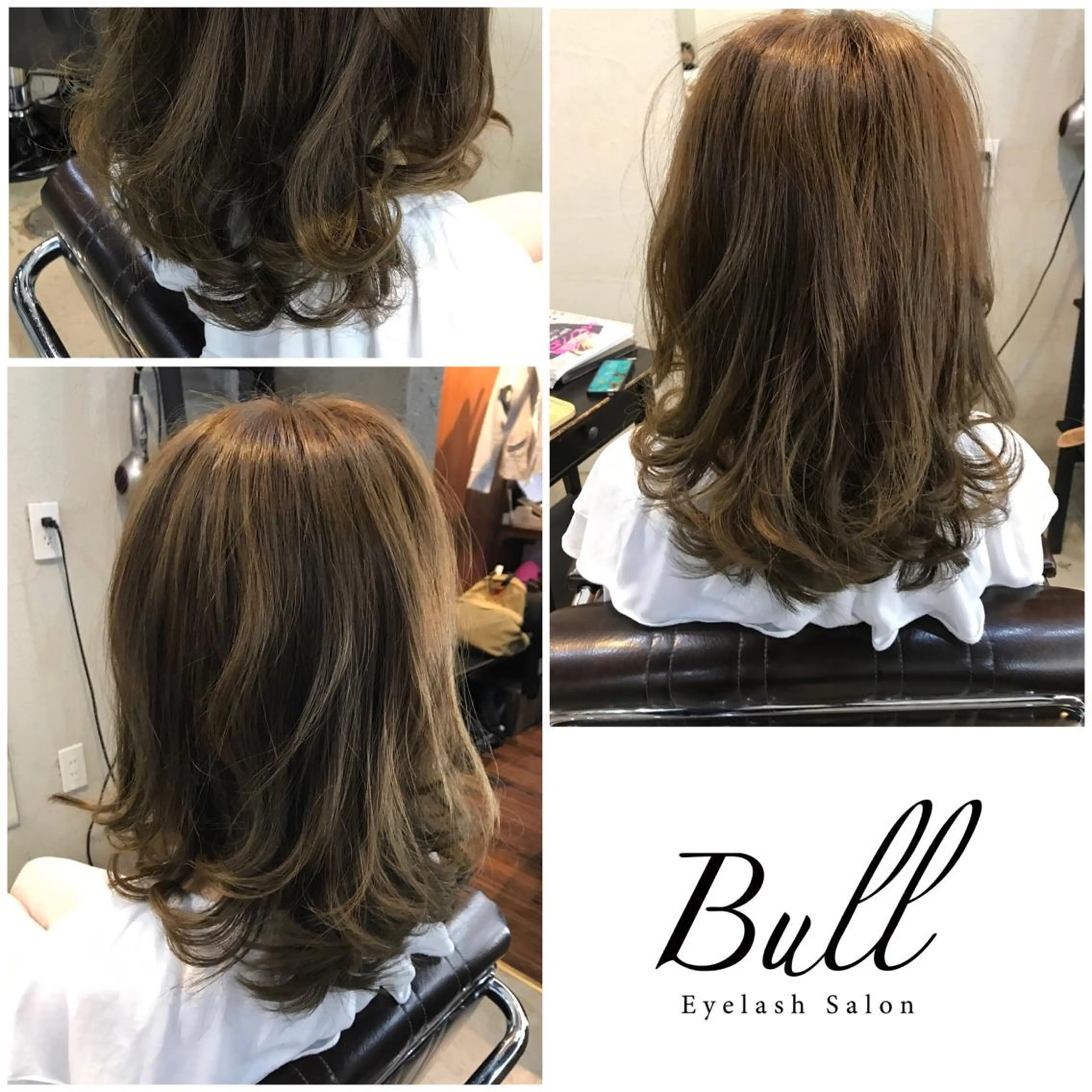 セミロング カラー パーマ 小林 拓也のヘアスタイル