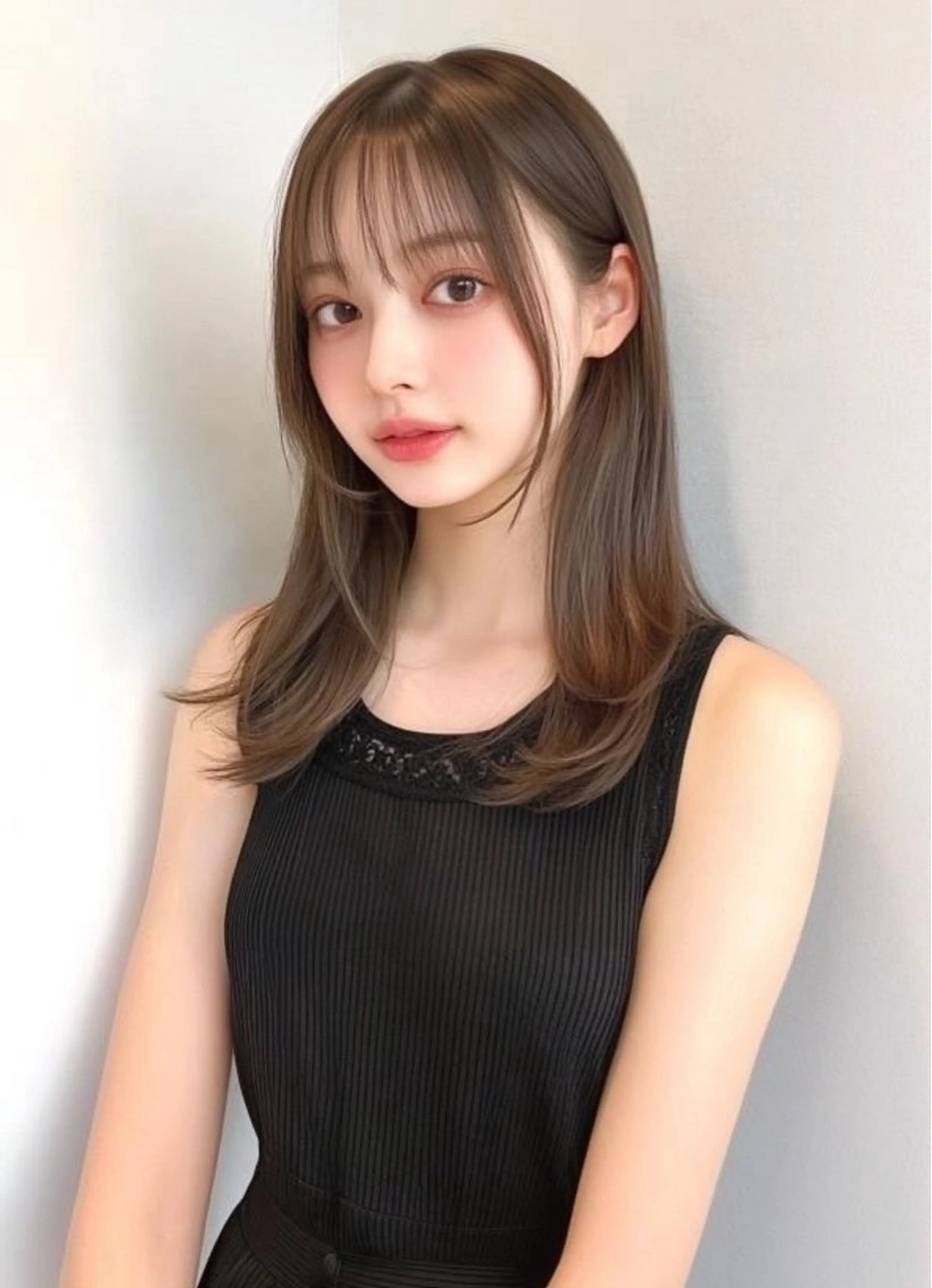 ミディアム カット ヘアカラー VLOW nex the salon所属・韓国風/髪質改善/ ナガヤアキラのヘアスタイル