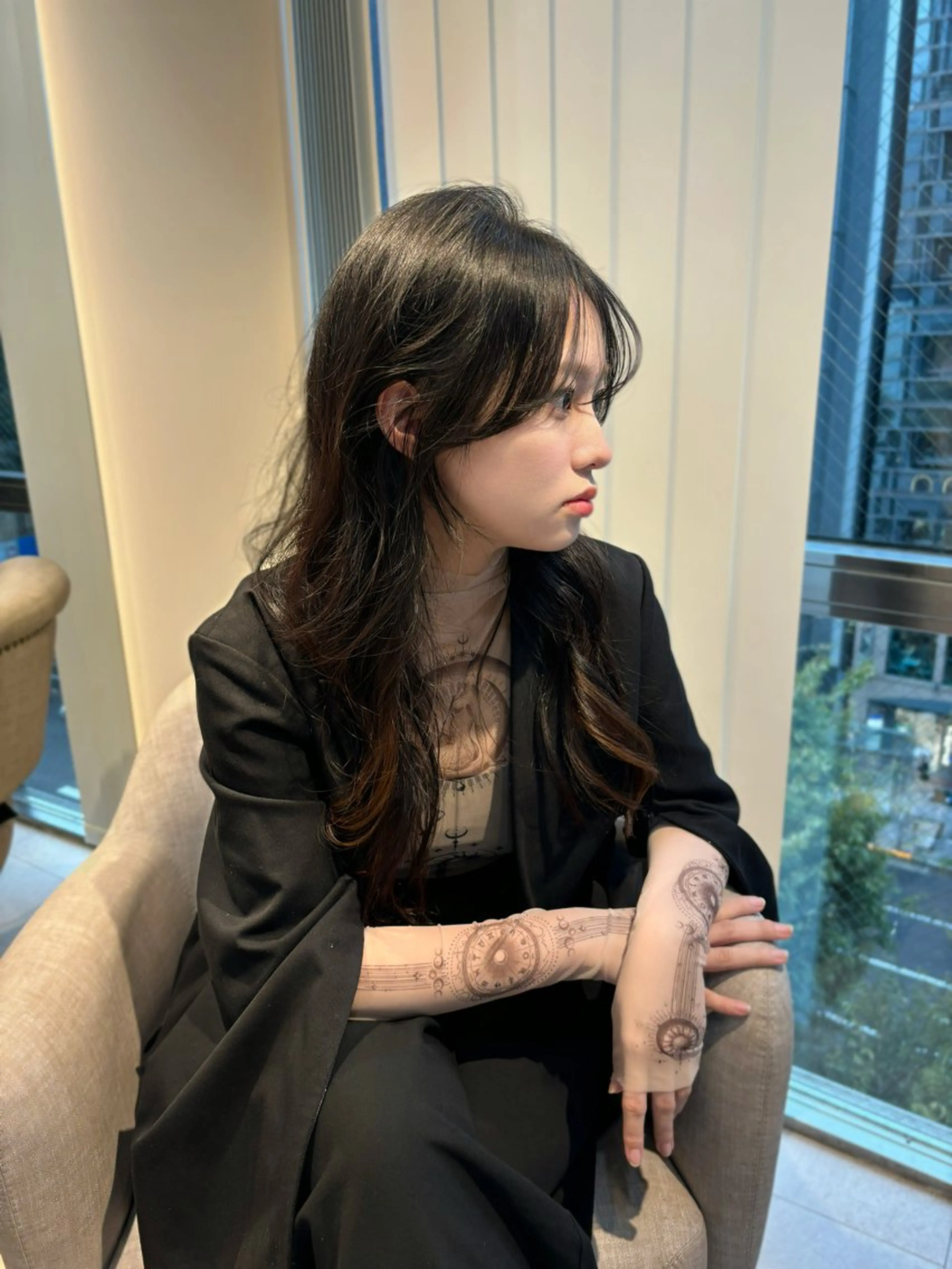 ロング レイヤーカット ミディアム・ボブ ‪✿優李のヘアスタイル