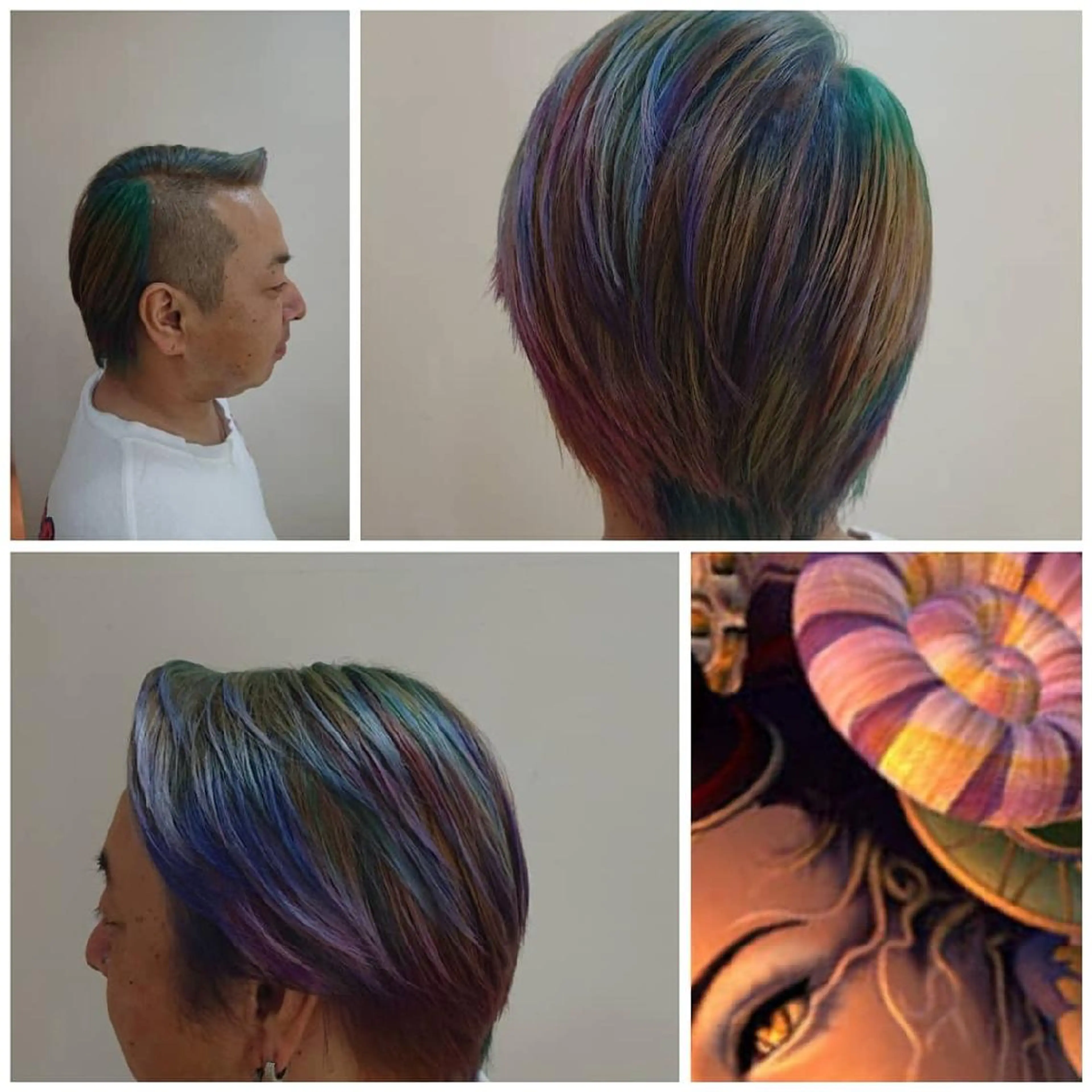 メンズ カラー ユニコーンカラー デザインカラー/ 推しの配色　肥後のヘアスタイル