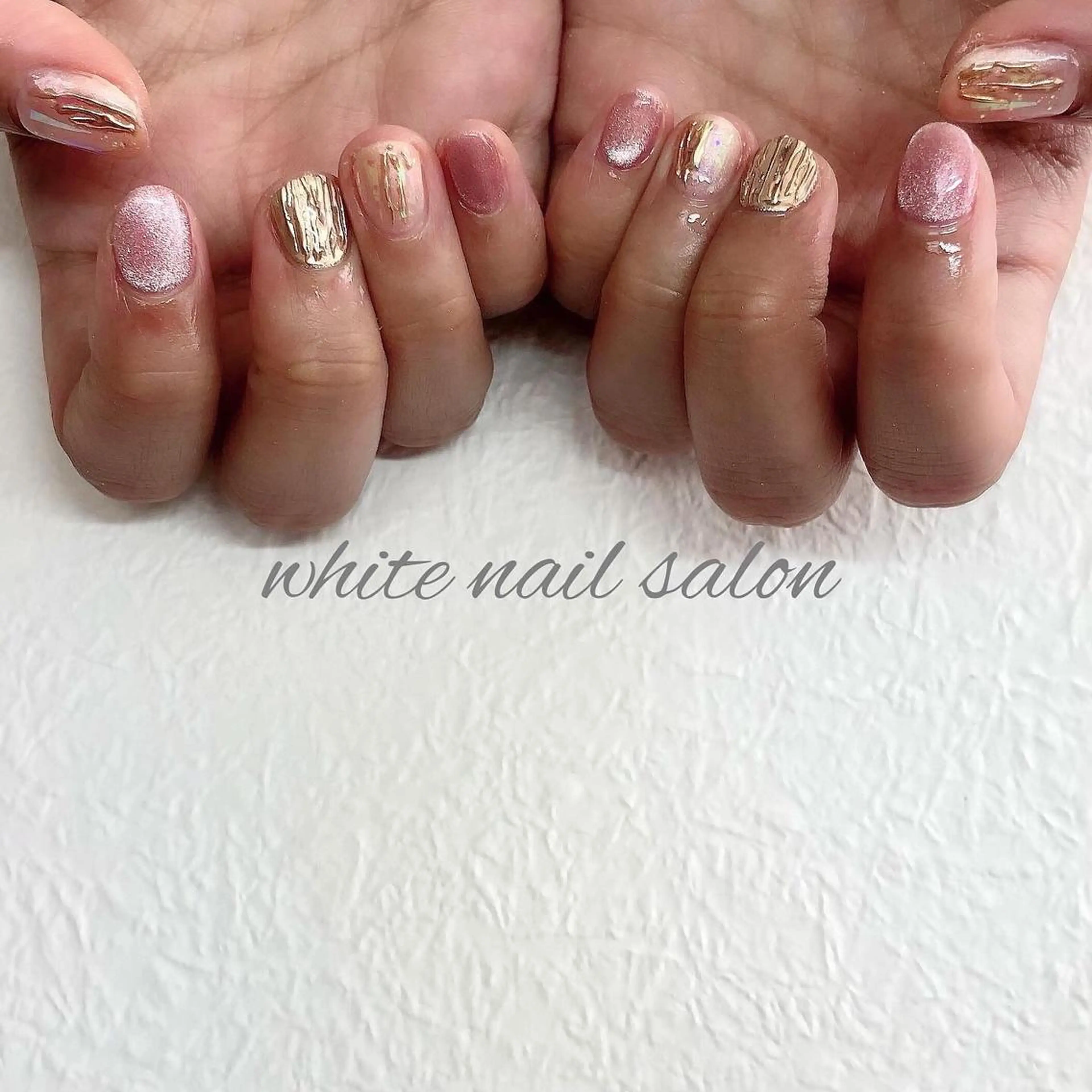 ネイル ジェルネイル ハードジェル ラメ(グリッター) 持ち込み ソフトジェル ハンドネイル white nail salonのネイルデザイン