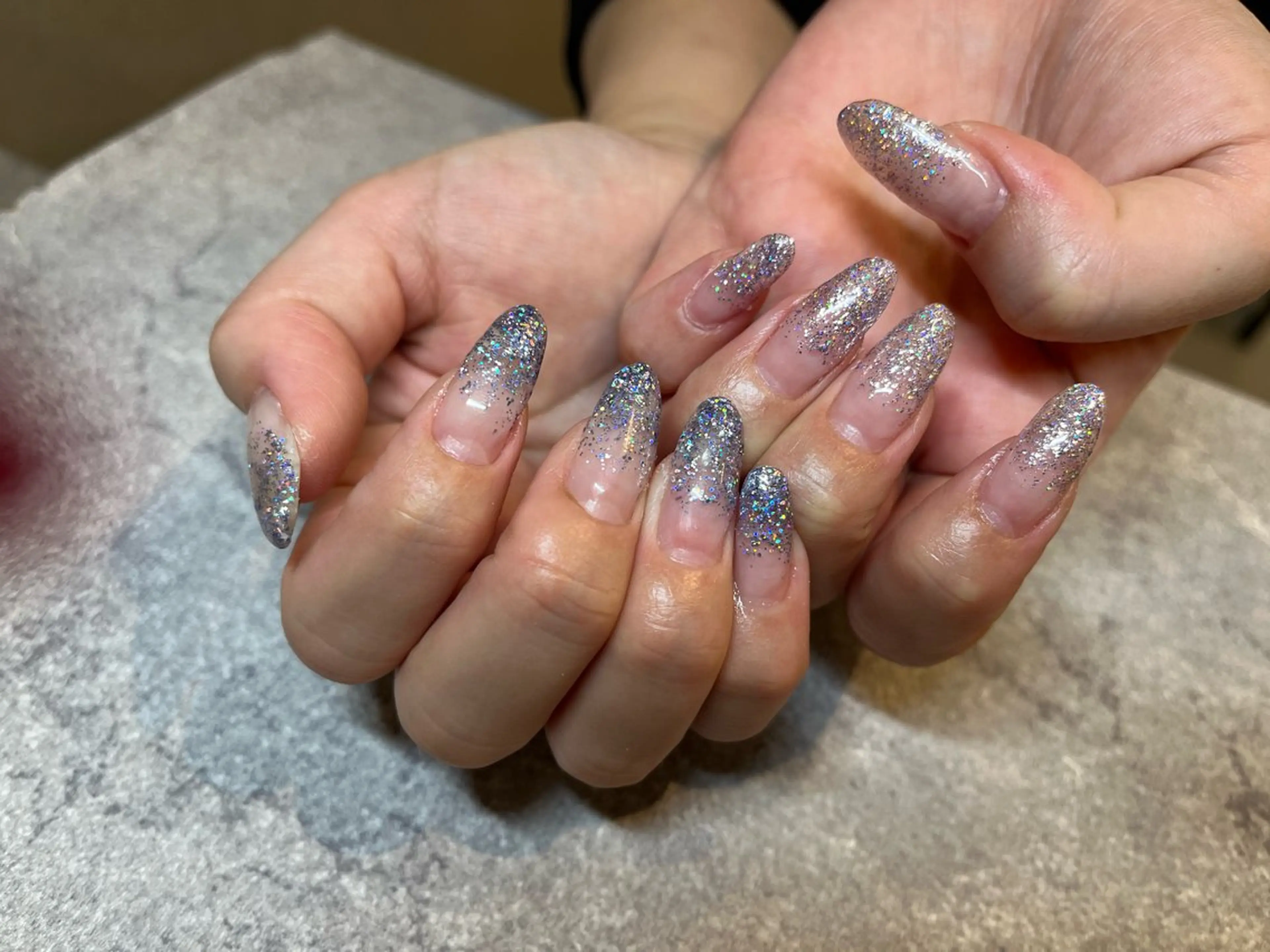 ラメグラ（オフあり、なし）の写真