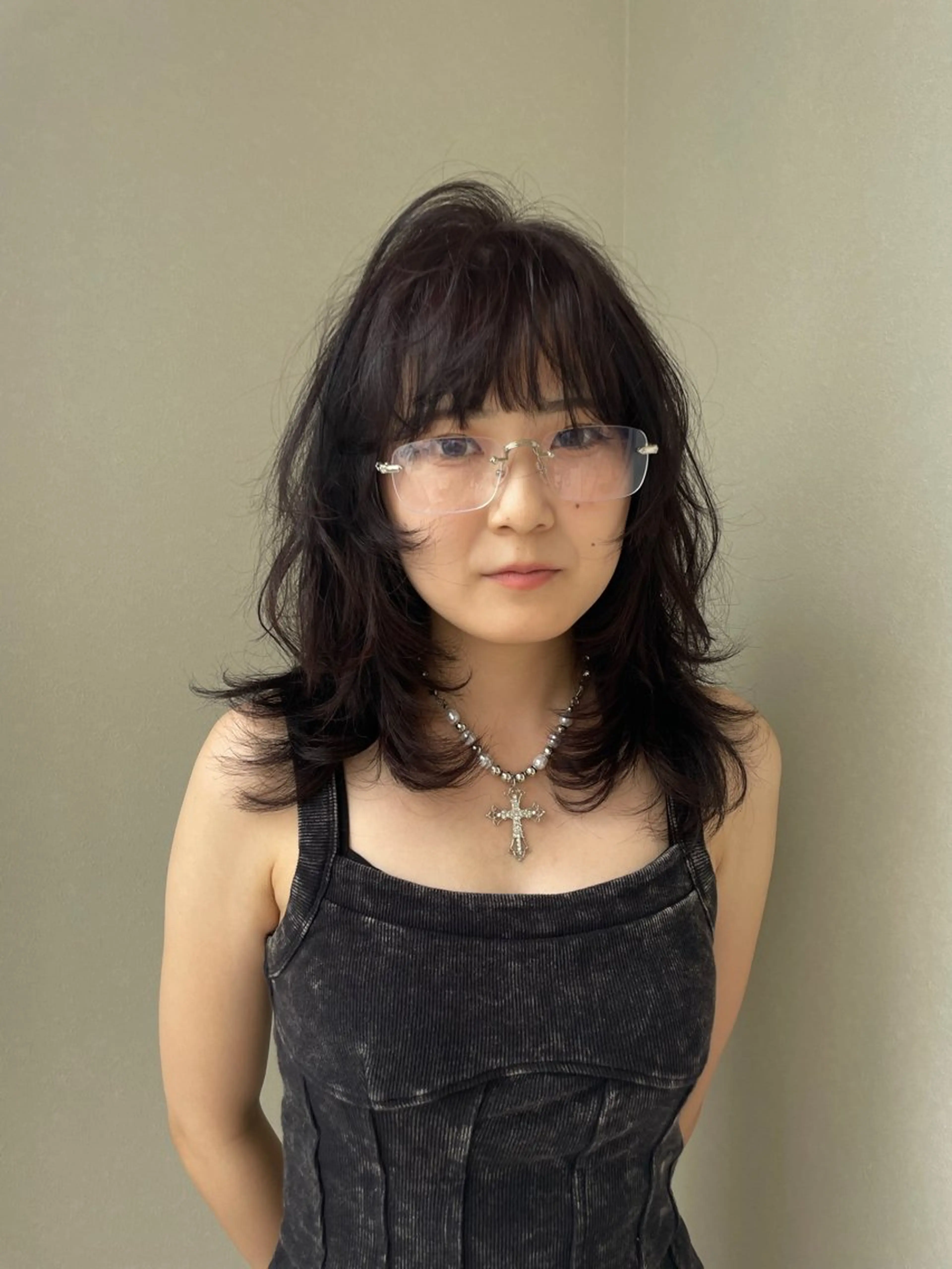 ミディアム レイヤーカット NORA GINZA U所属・長山 海秀のヘアスタイル