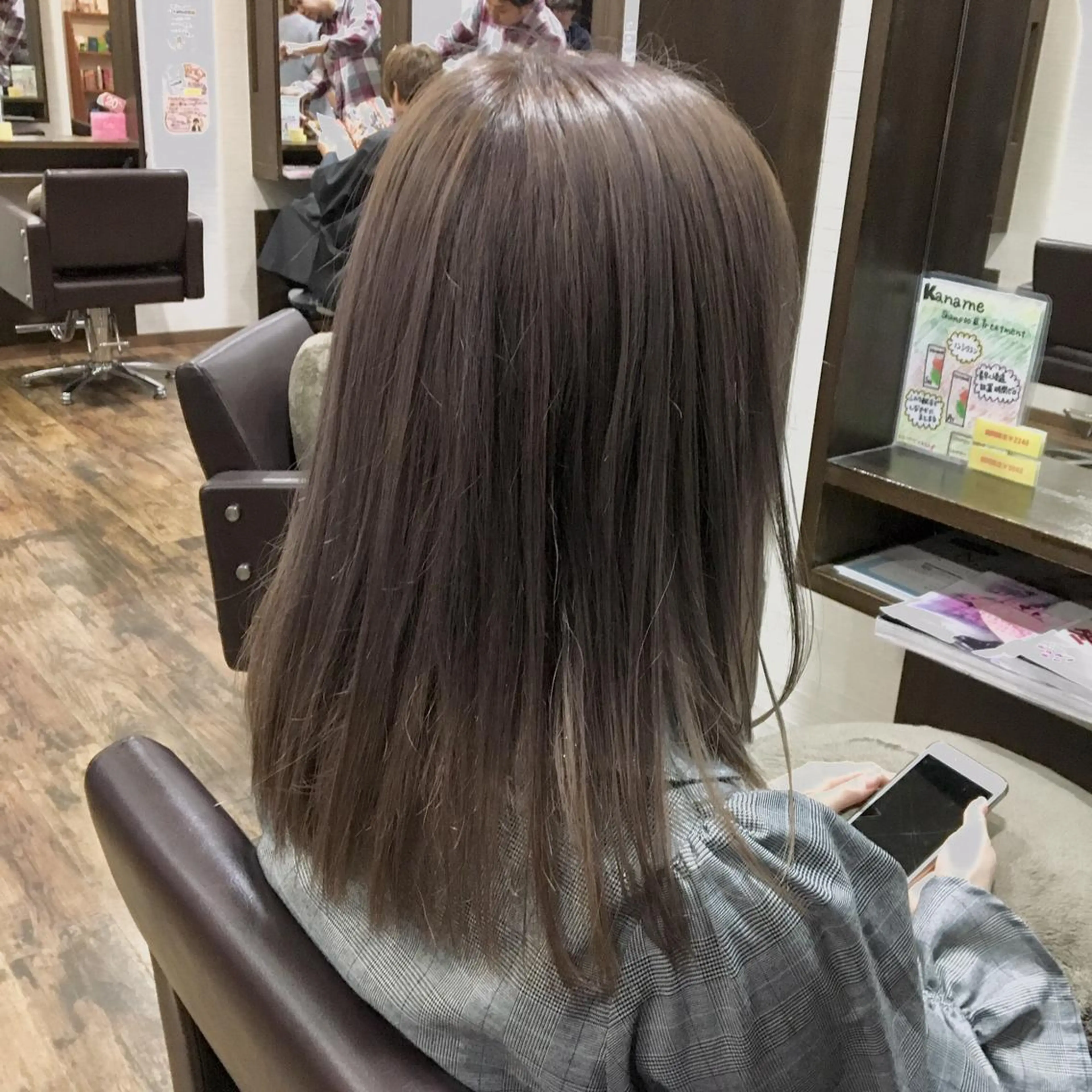 ミディアム ヘアカラー 韓国ヘア🇰🇷 YURIYAのヘアスタイル