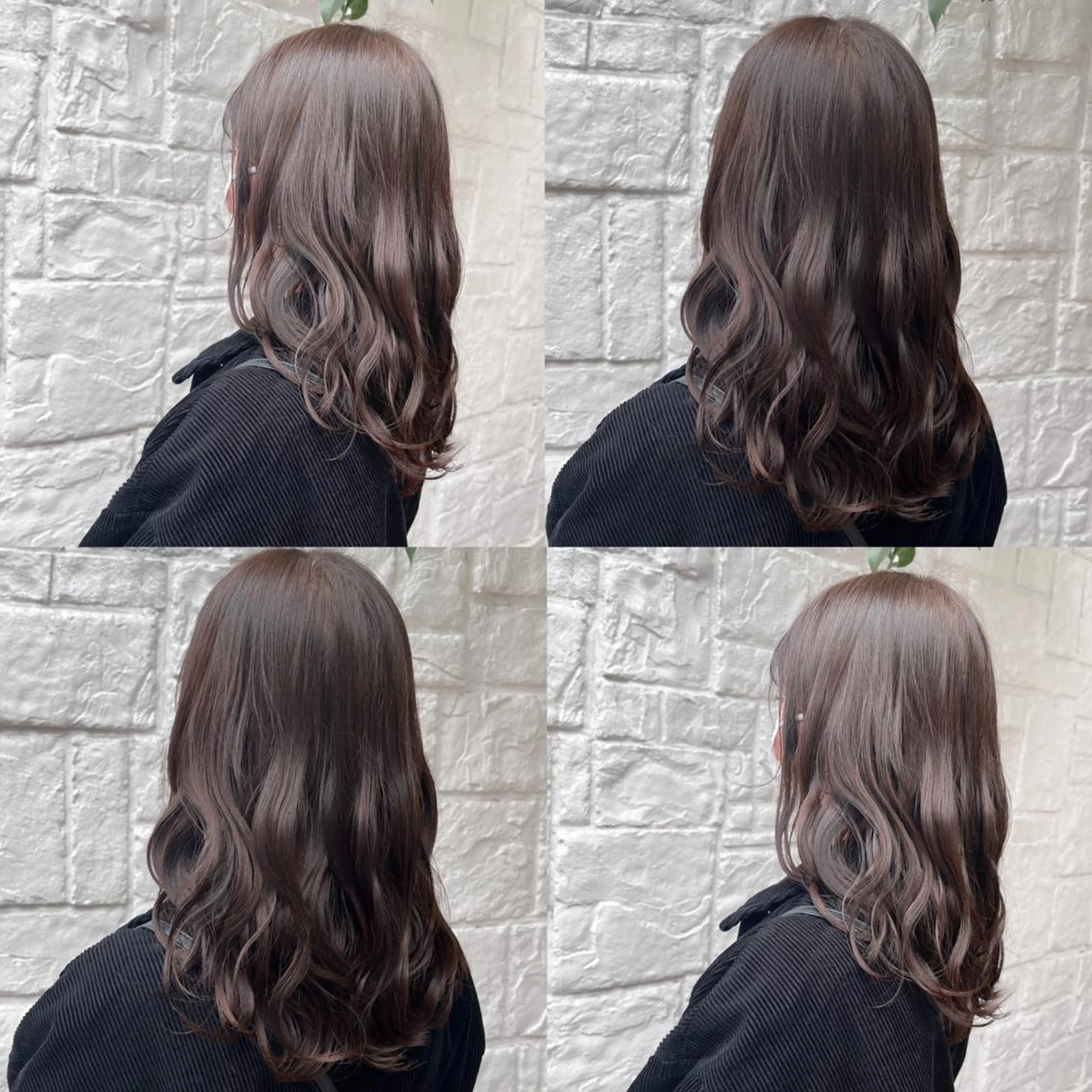 セミロング カラー 透明感カラー グレージュ オリーブグレージュ オリーブグレー カジュアルを女っぽく 𝗮𝘆𝗮𝗰𝗼のヘアスタイル