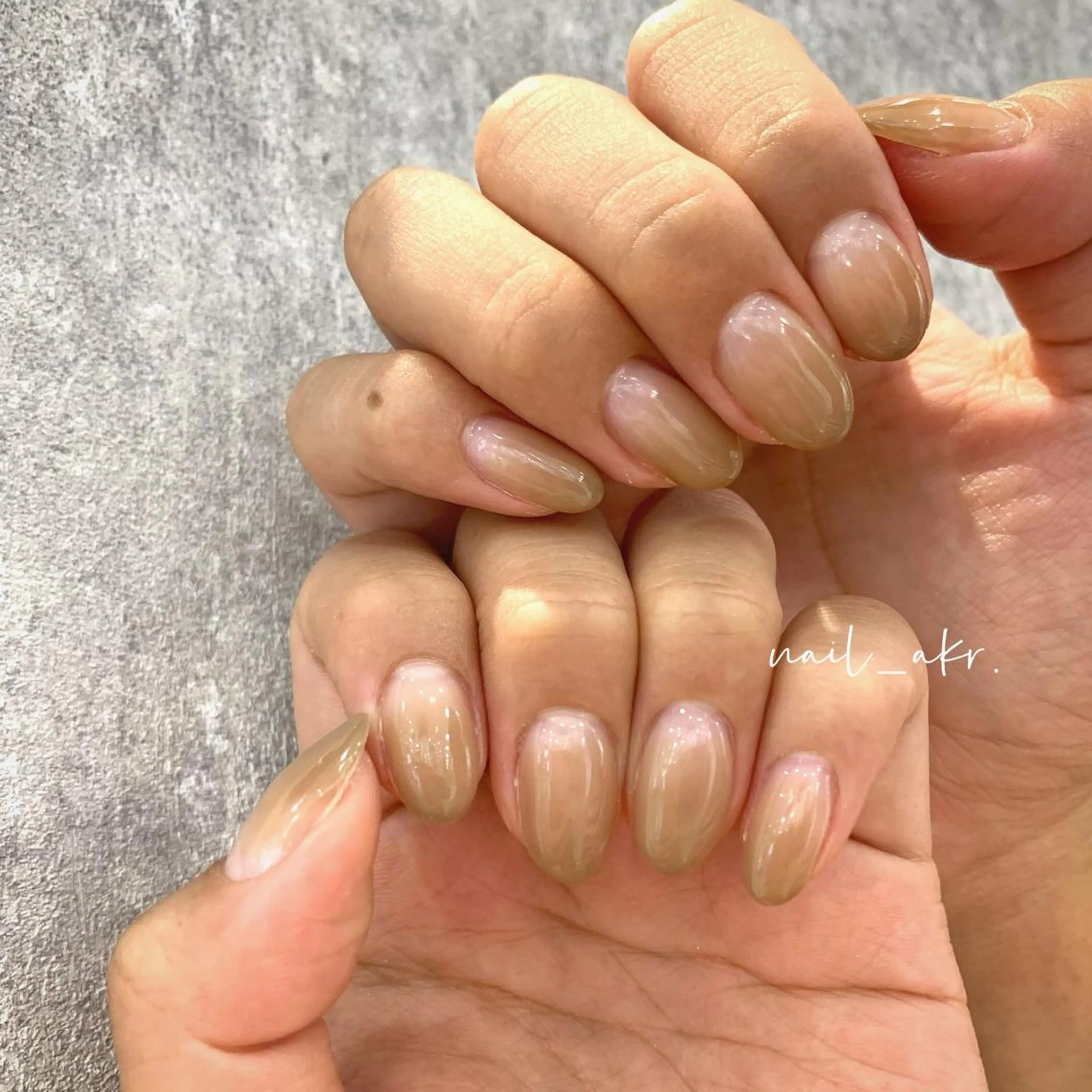 ネイル ブラウン グラデーション nailAVANCE akariのネイルデザイン