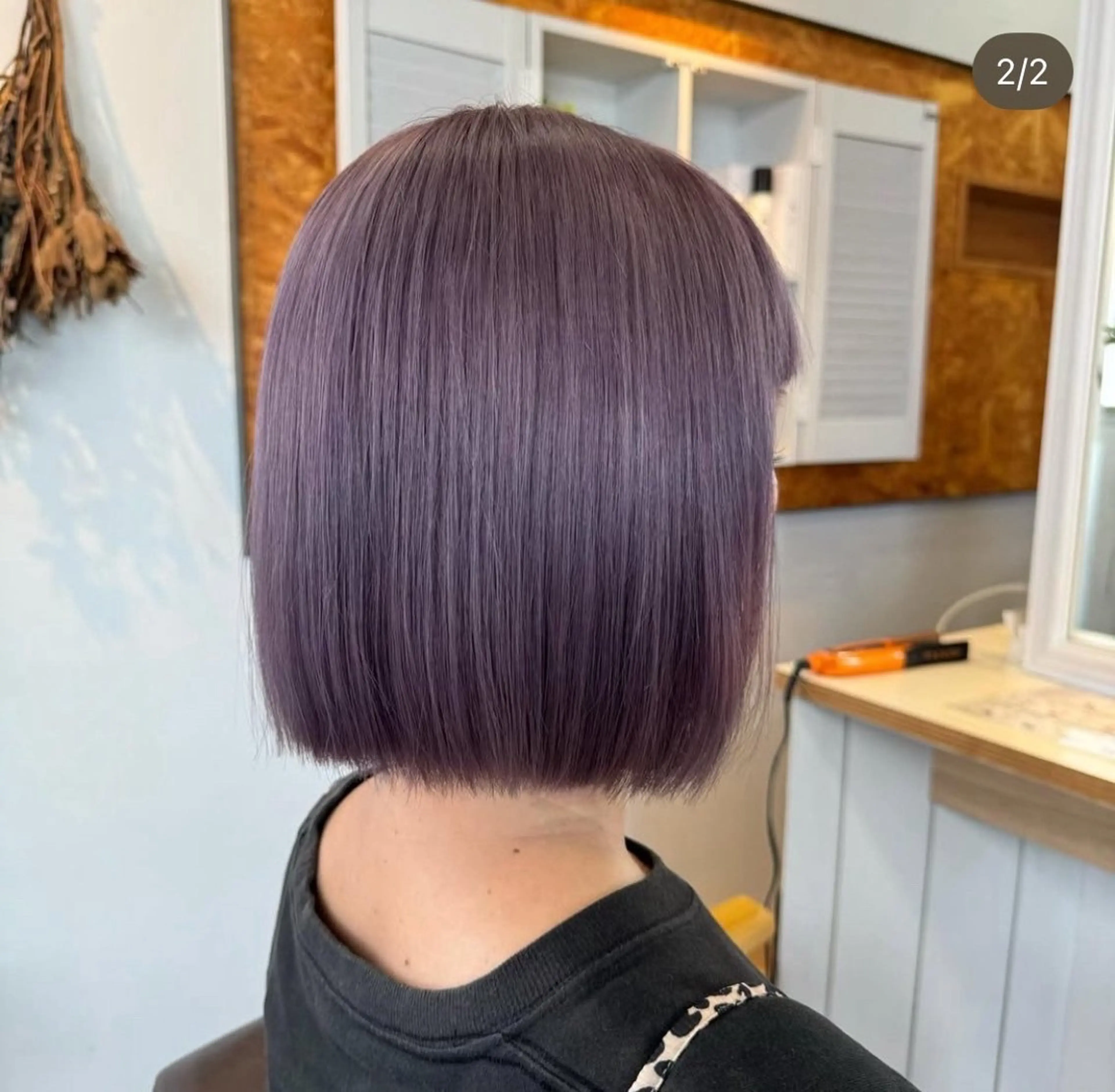 ミディアム ボブ ヘアカラー Suah カクイニチカ🪄🤍のヘアスタイル