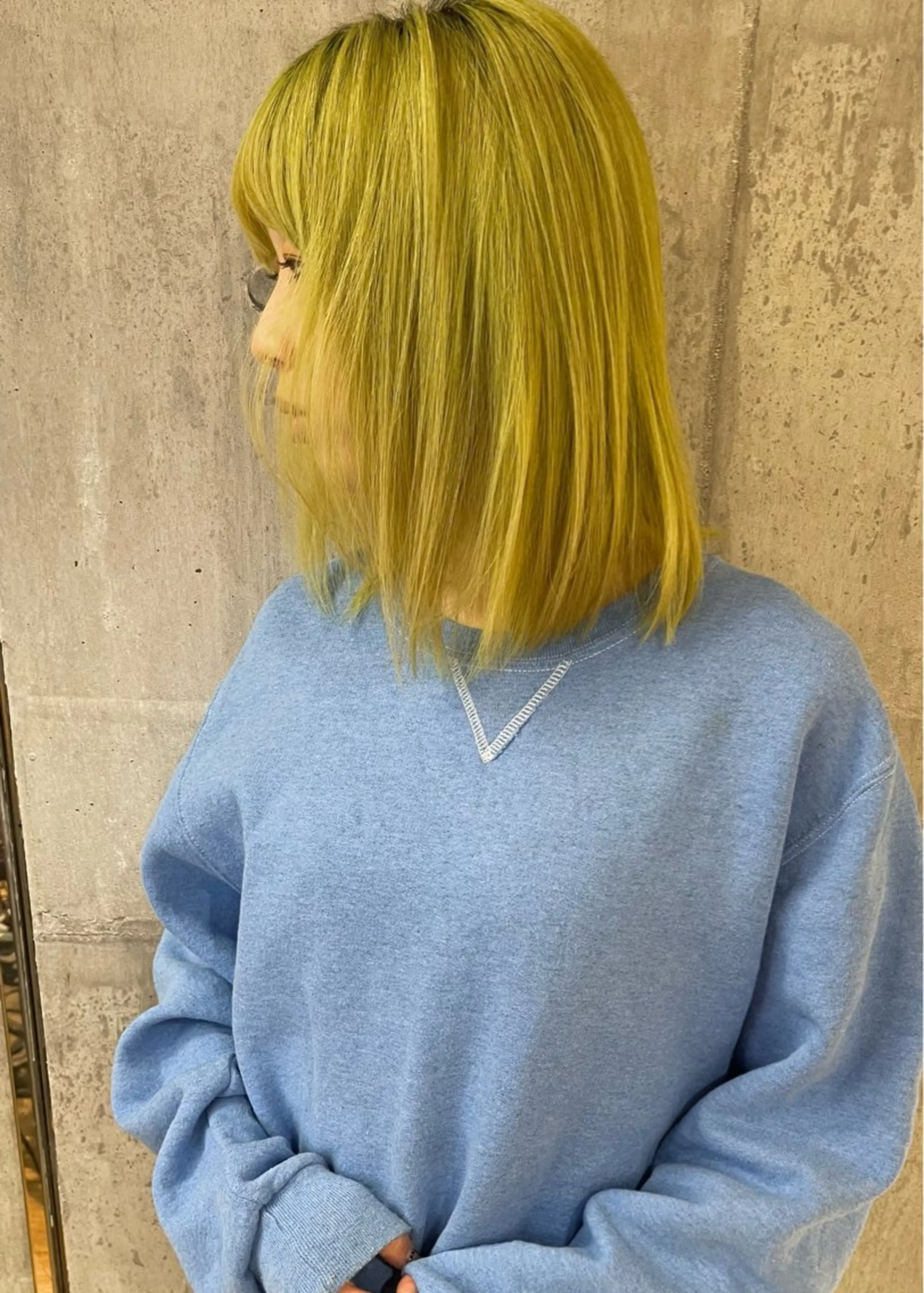 ミディアム カラー カット ヘアカラー トリートメント 髪質改善ｶﾗｰ ｹｱﾌﾞﾘｰﾁ/ﾀﾑのヘアスタイル