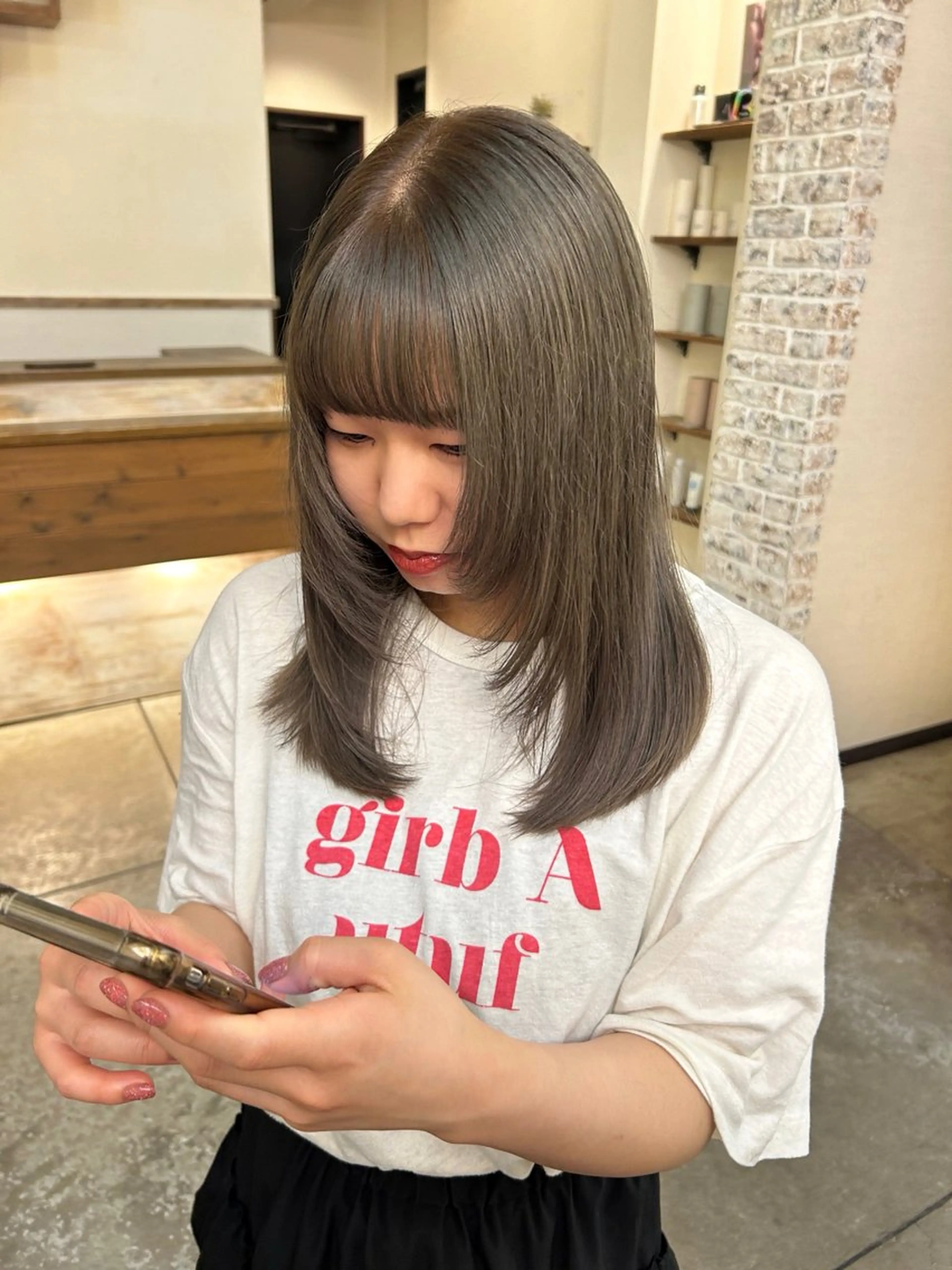 セミロング カラー ume /YUEのヘアスタイル