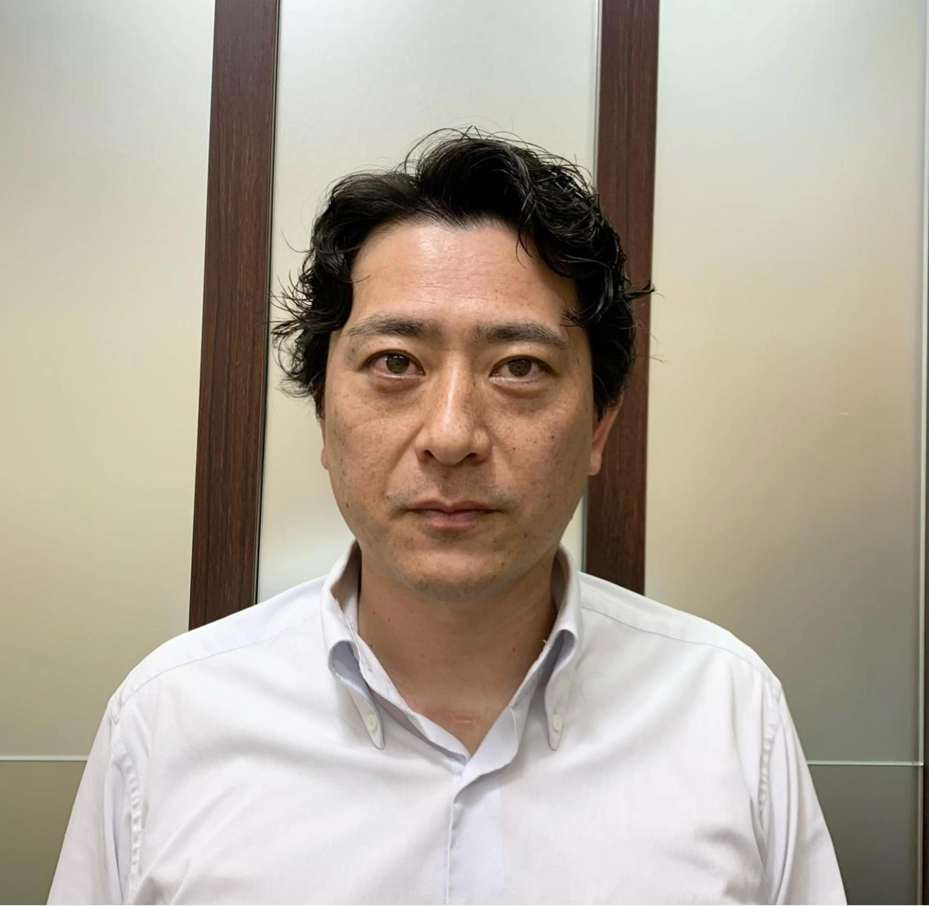 ミディアム パーマ メンズ 牧野 滉平のヘアスタイル