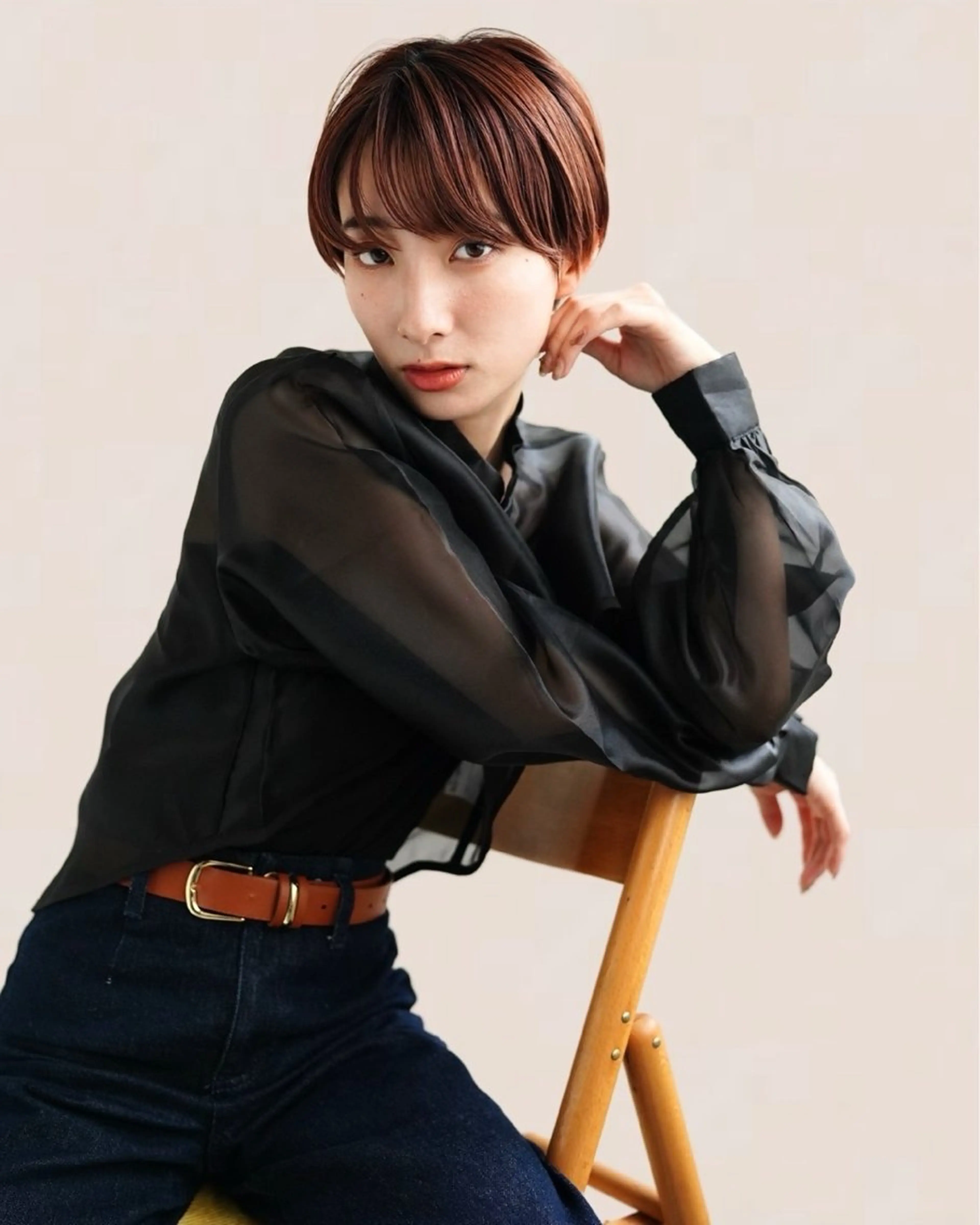 ショート カラー 銀座⚜️【脱白髪染め 美髪矯正】トグチのヘアスタイル