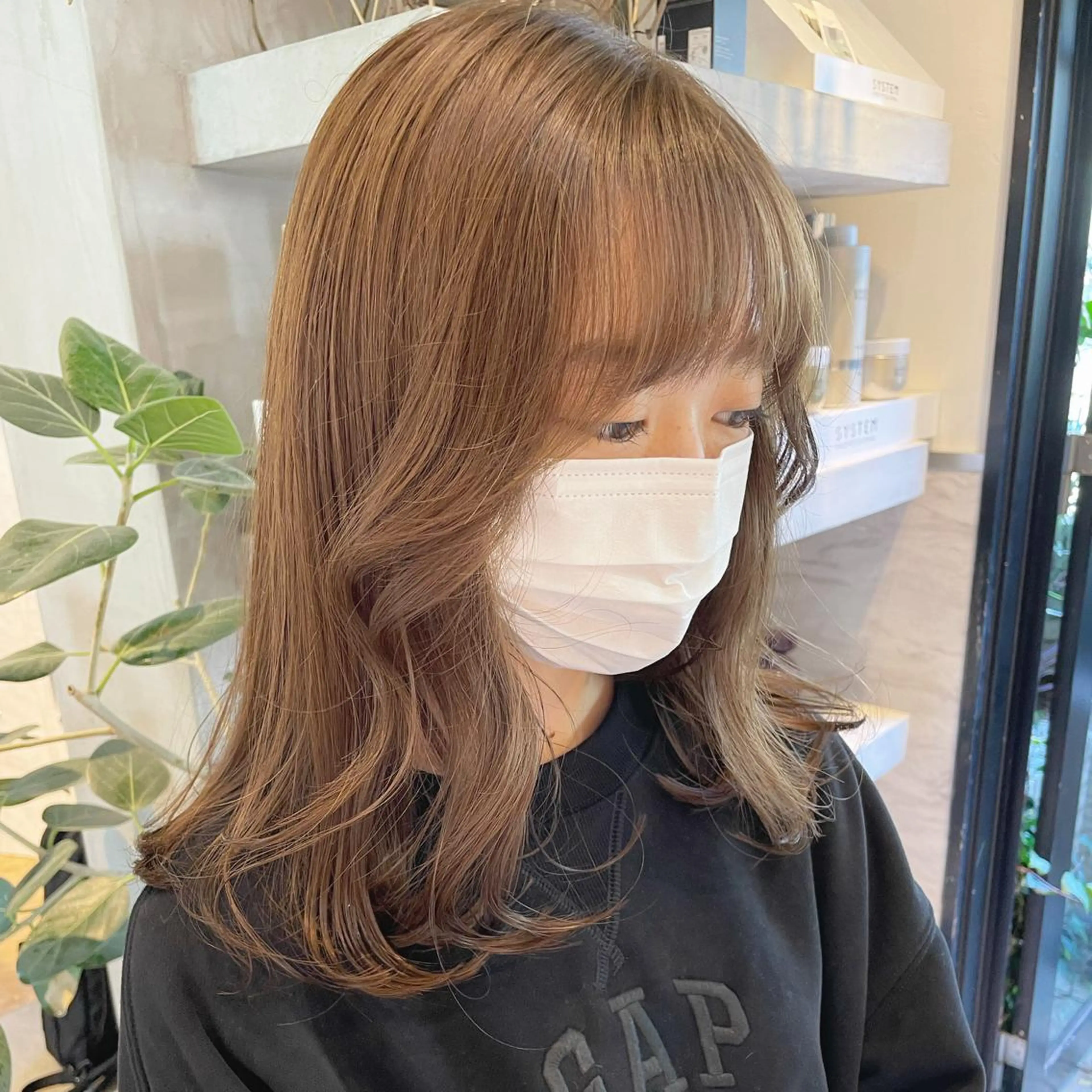 ミディアム カラー ベージュカラー ブリーチ ブリーチなしカラー 🫧透明感ヘア🫧 🧸竹花　彩希🧸のヘアスタイル