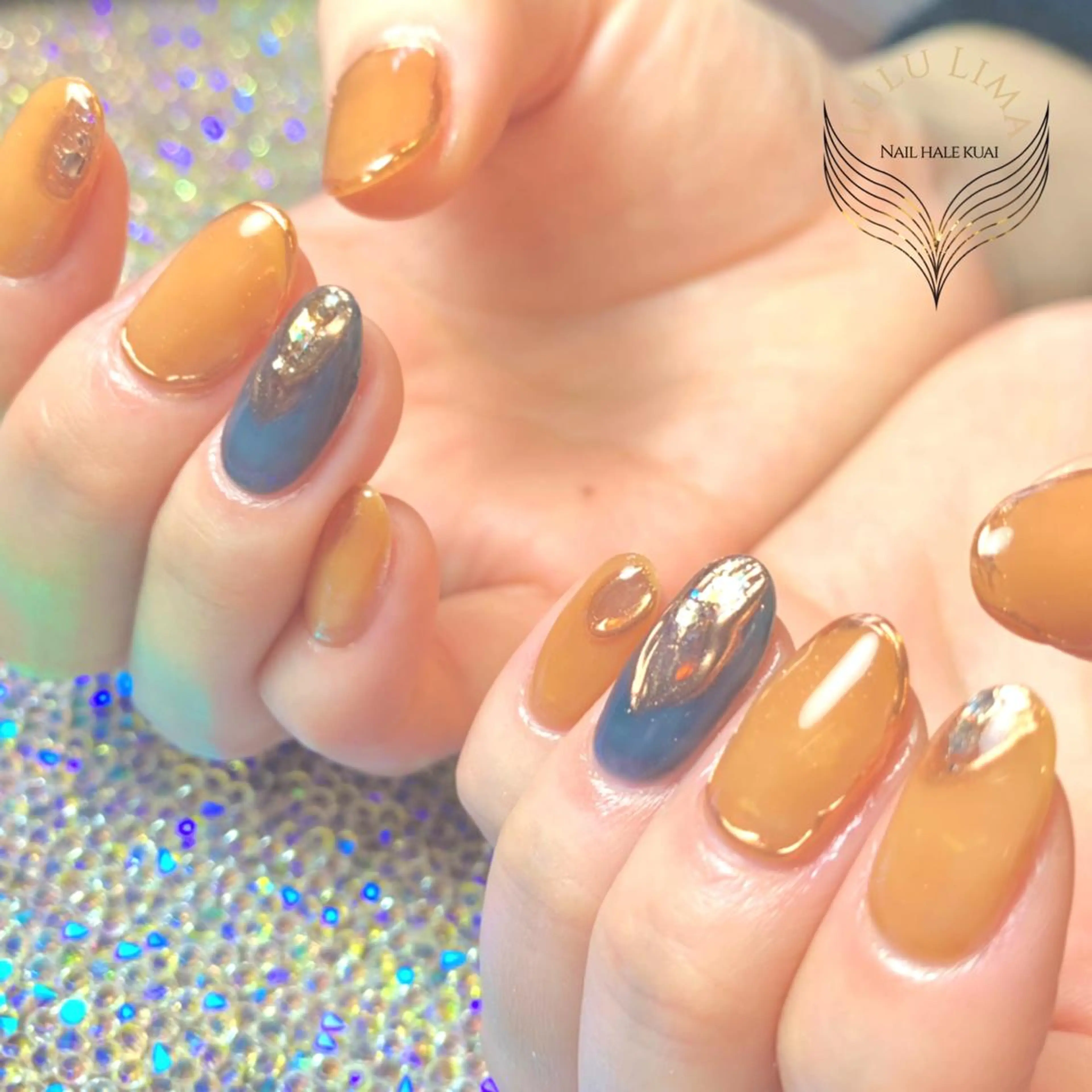 ネイル アートネイル キラキラネイル ラメ(グリッター) ミラーネイル ハンドネイル ハンドケア LULU LIMAのネイルデザイン