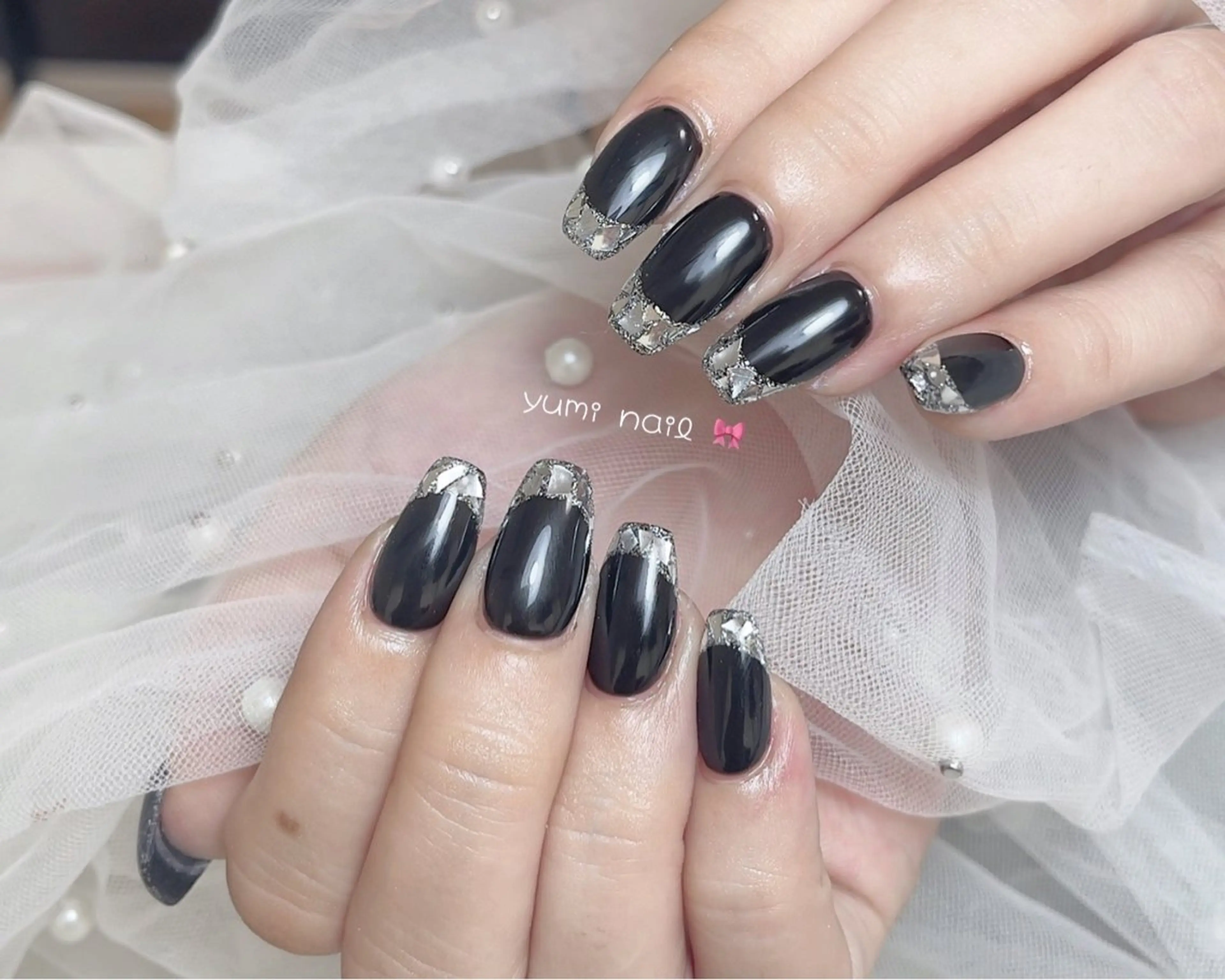 ネイル ハンドネイル 𝐲𝐮𝐦𝐢🎀 長さ出しデザイン専門のネイルデザイン