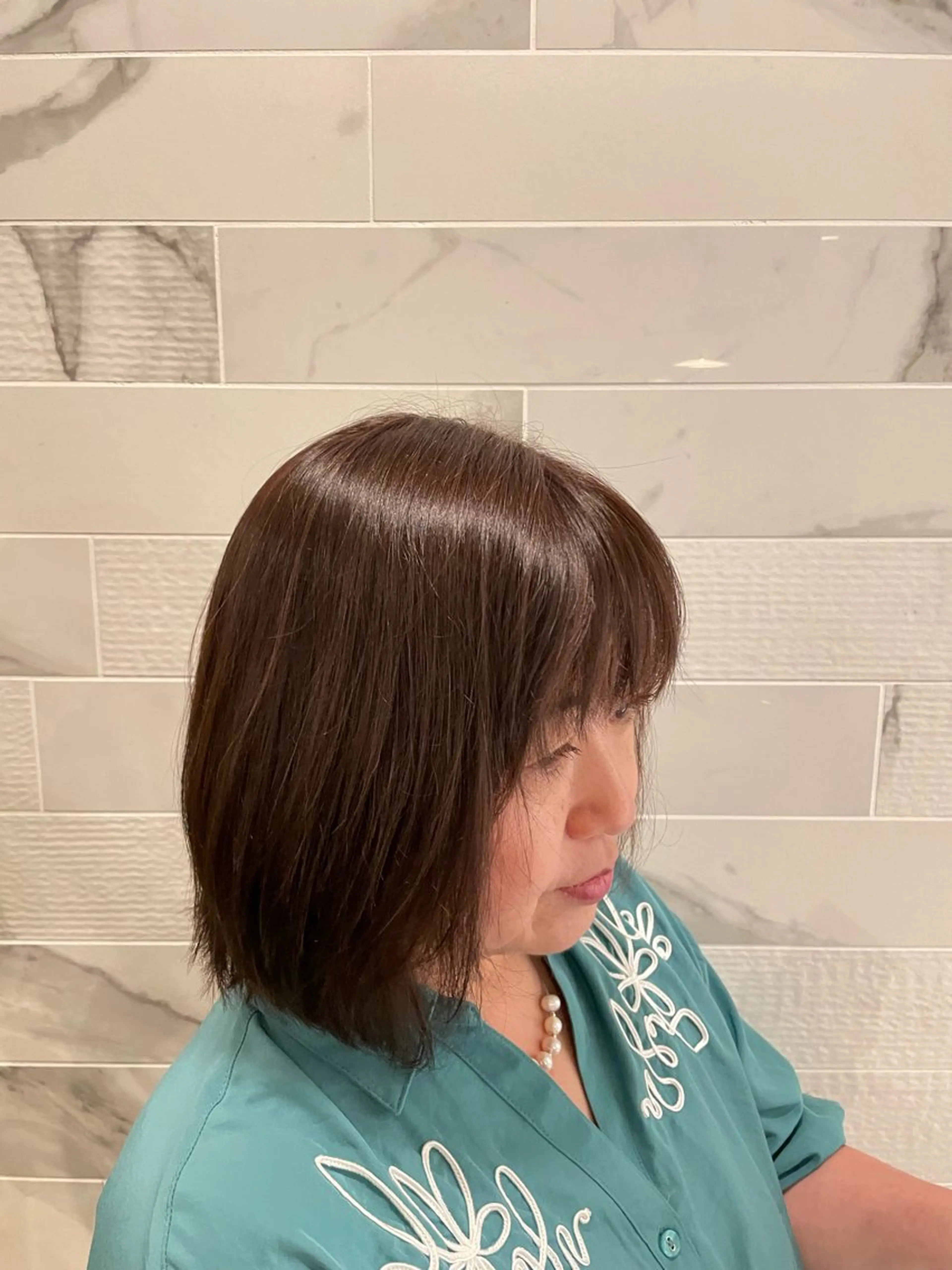 全頭白髪染め、ダブルカラーの写真