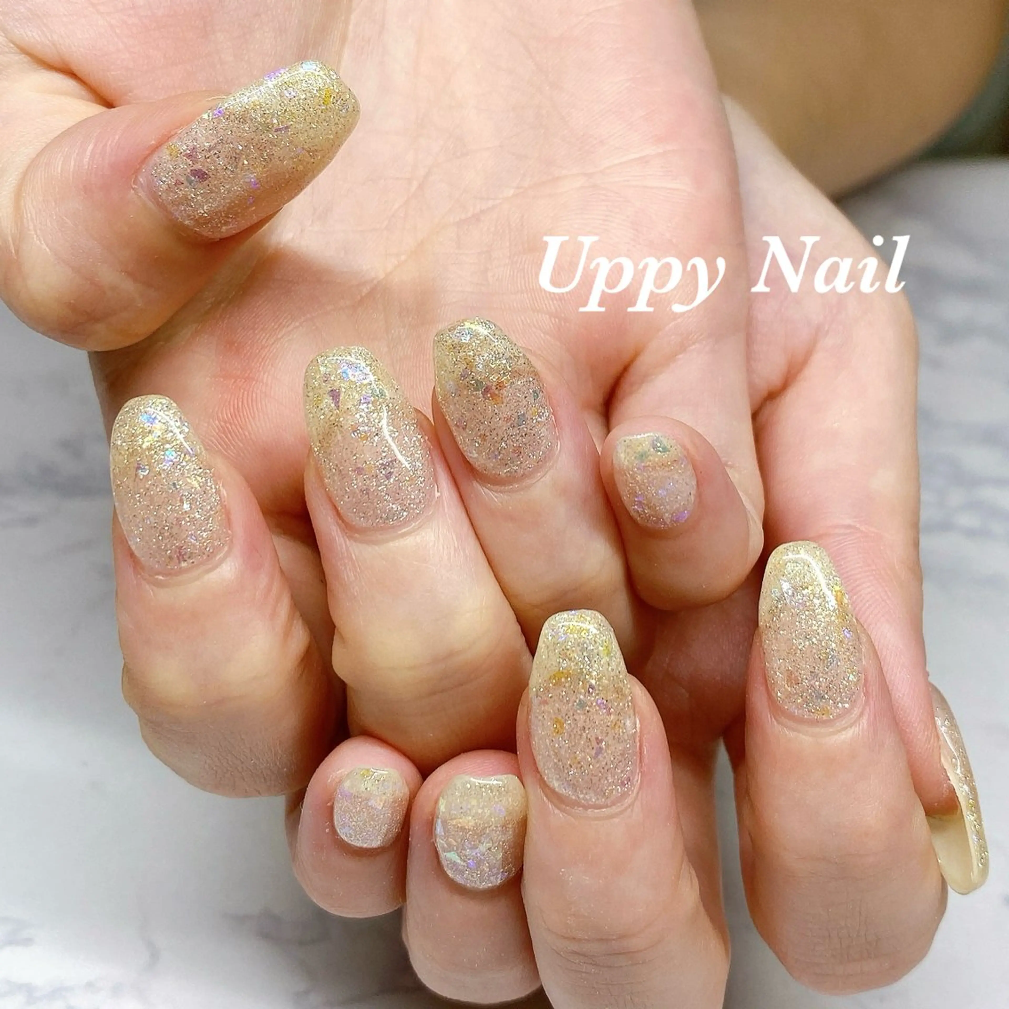 ネイル ジェルネイル キラキラネイル ハンドネイル Uppy Nail ukyoのネイルデザイン