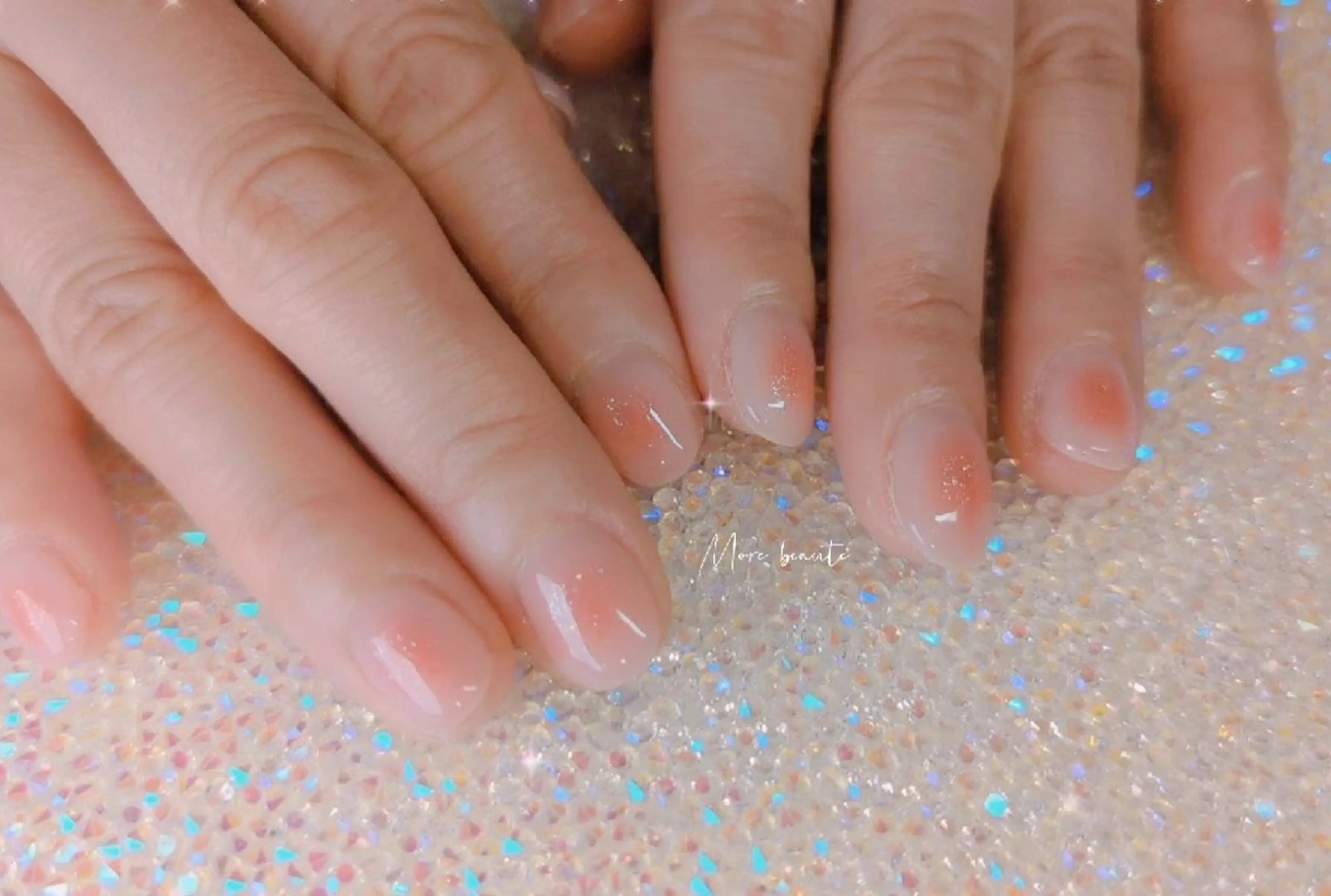 ネイル 長さ出し ジェルネイル ハート 韓国ネイル マグネットネイル ハンドネイル I LOVE ME  NAIL.｡.:*♡のネイルデザイン