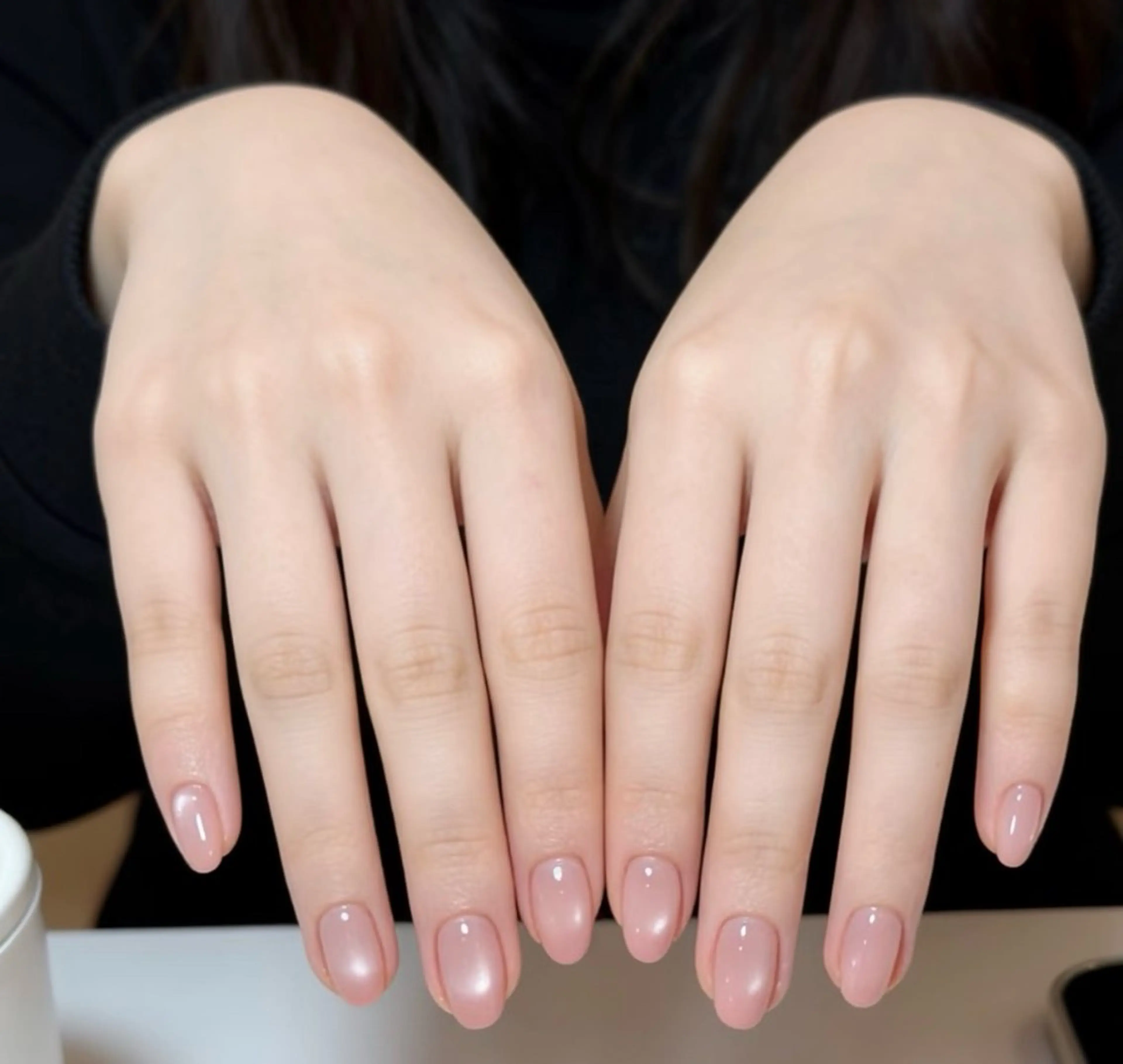 ネイル チークネイル 成人式 フレンチネイル グラデーション 氷ネイル・うるうるネイル ハンドネイル DUO MI所属・キ キnailのネイルデザイン