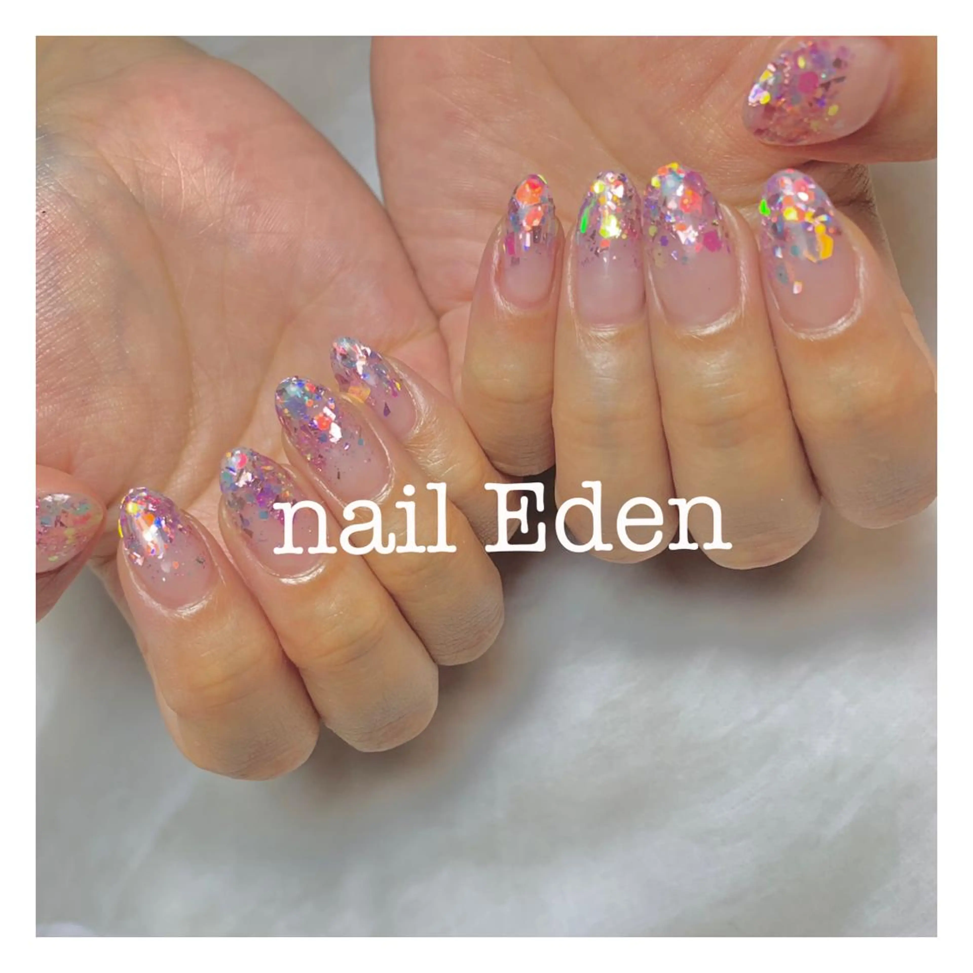 ネイル 韓国ネイル ラメ(グリッター) Eden　private nail saron所属・Eden ♾️のネイルデザイン