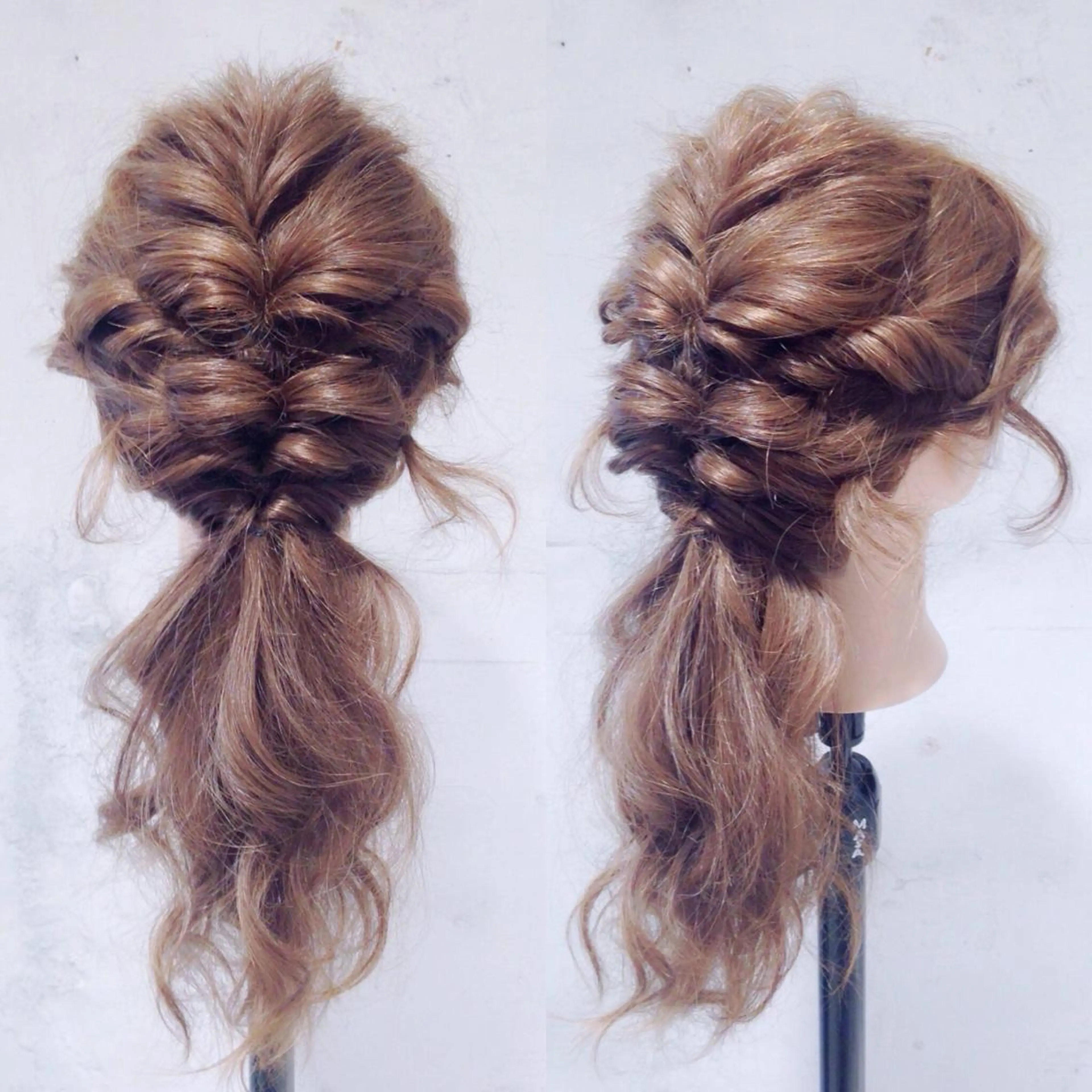 セミロング ロング ヘアアレンジ アオガミ （前髪顔周りカット）のヘアスタイル