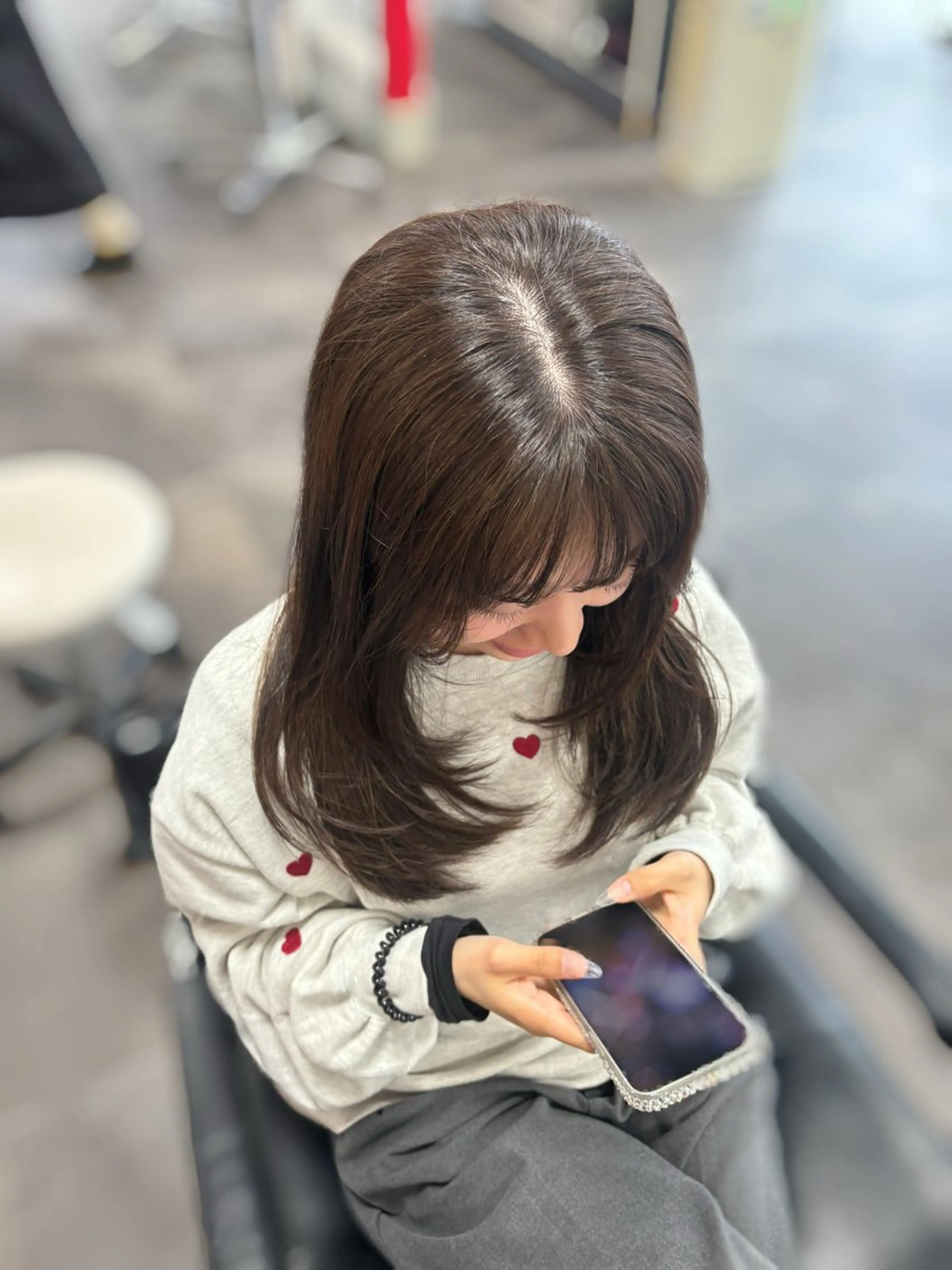 ロング カラー レイヤーカット カット ヘアカラー NONOKA Zina千早店のヘアスタイル