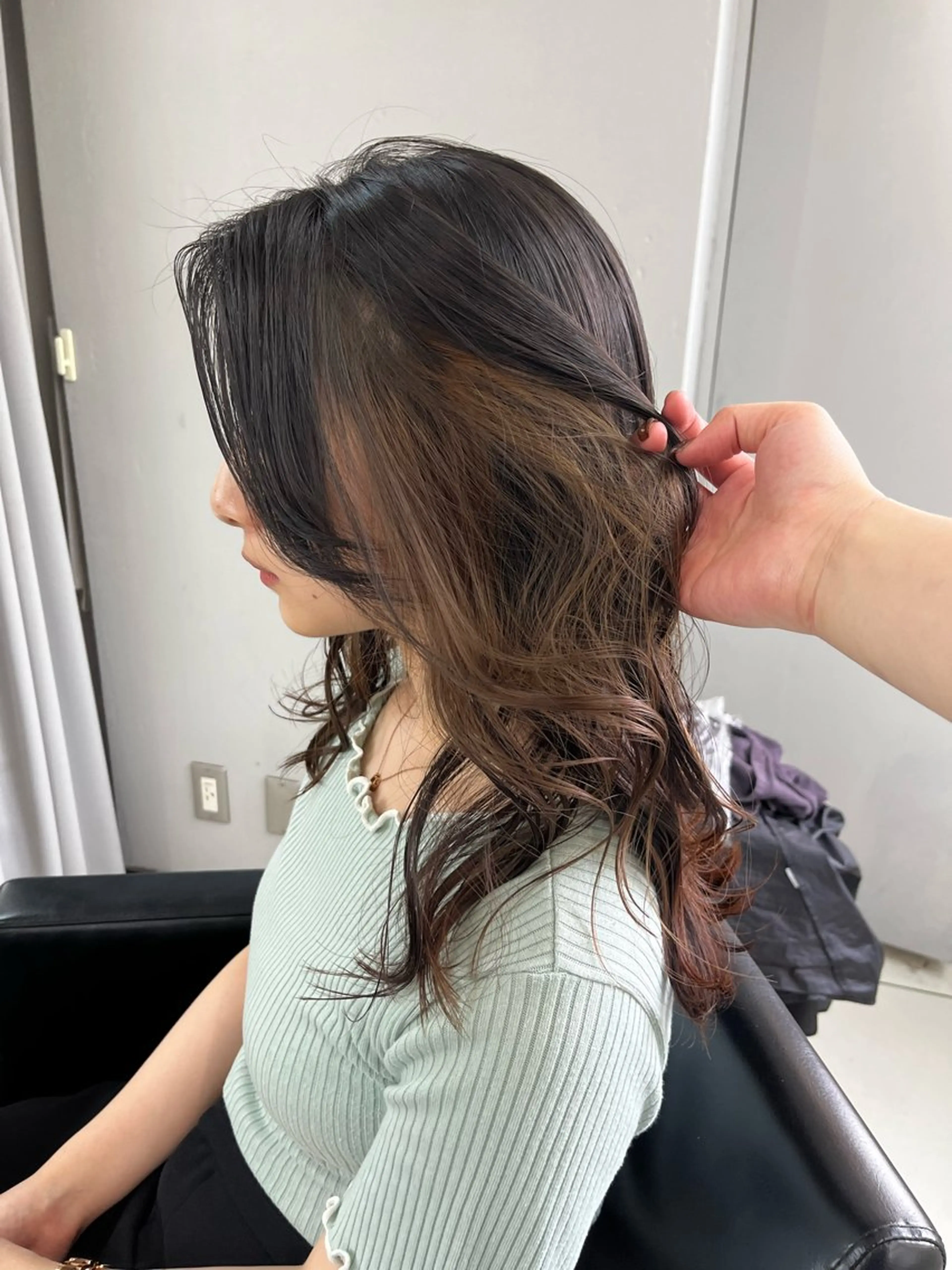 カラー ボブ・顔まわり 💎愛唯(めい)のヘアスタイル