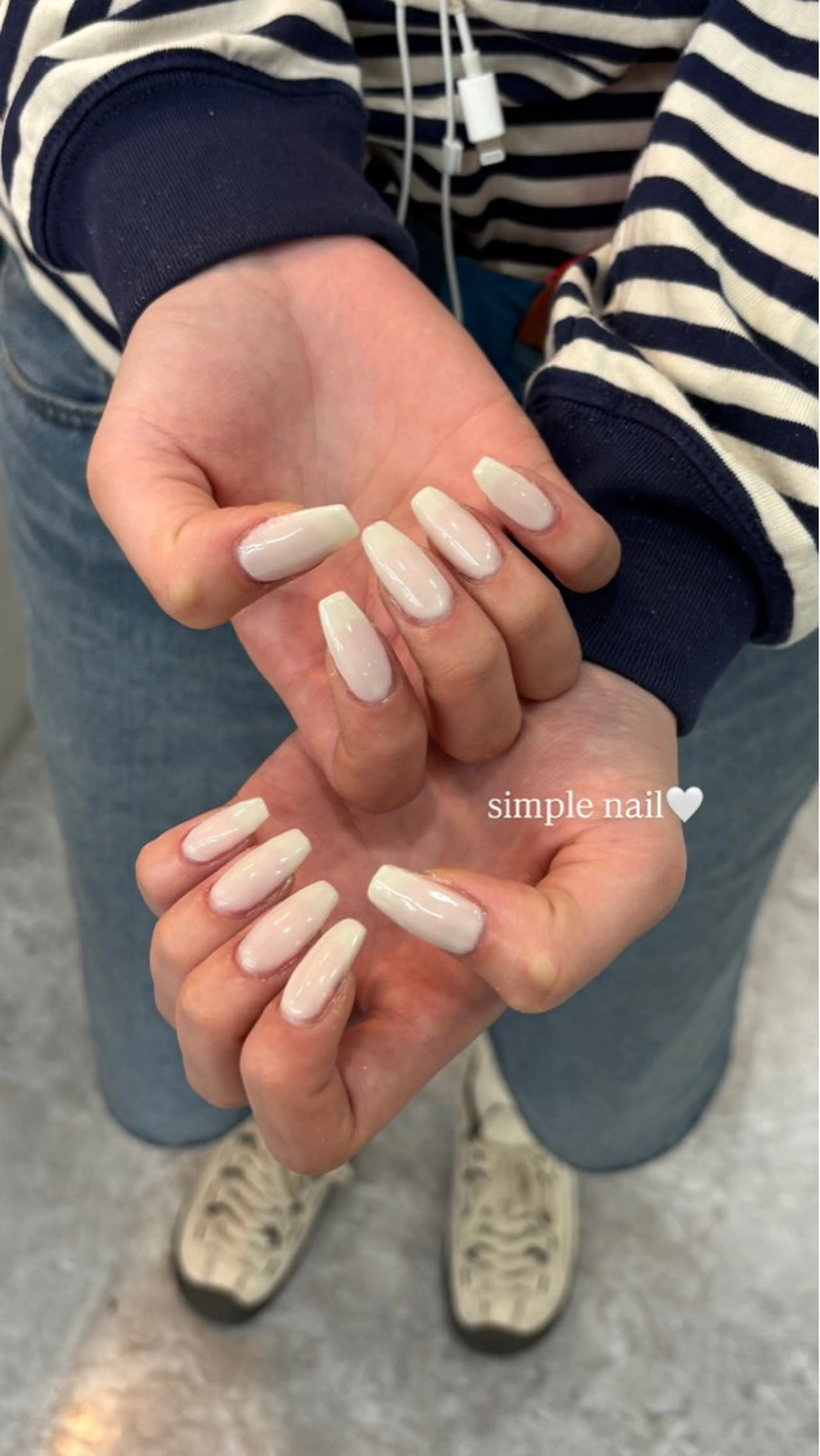 ネイル ワンカラーネイル ハンドネイル 束感マツエク/ネイル / miri🎀のマツエク・マツパデザイン