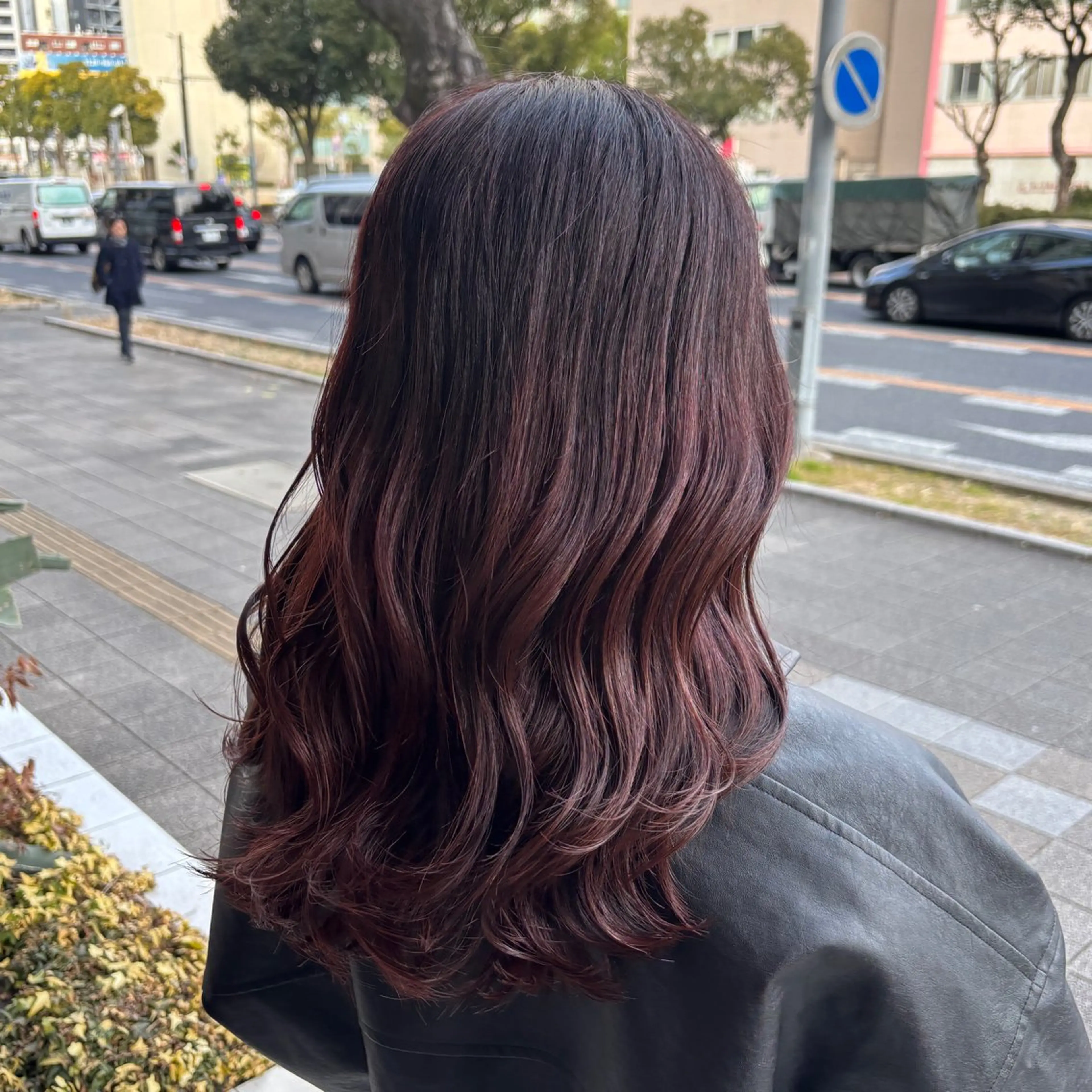 セミロング カラー レッドカラー カット ヘアカラー 山本 望理/縮毛矯正 /透明感カラーのヘアスタイル