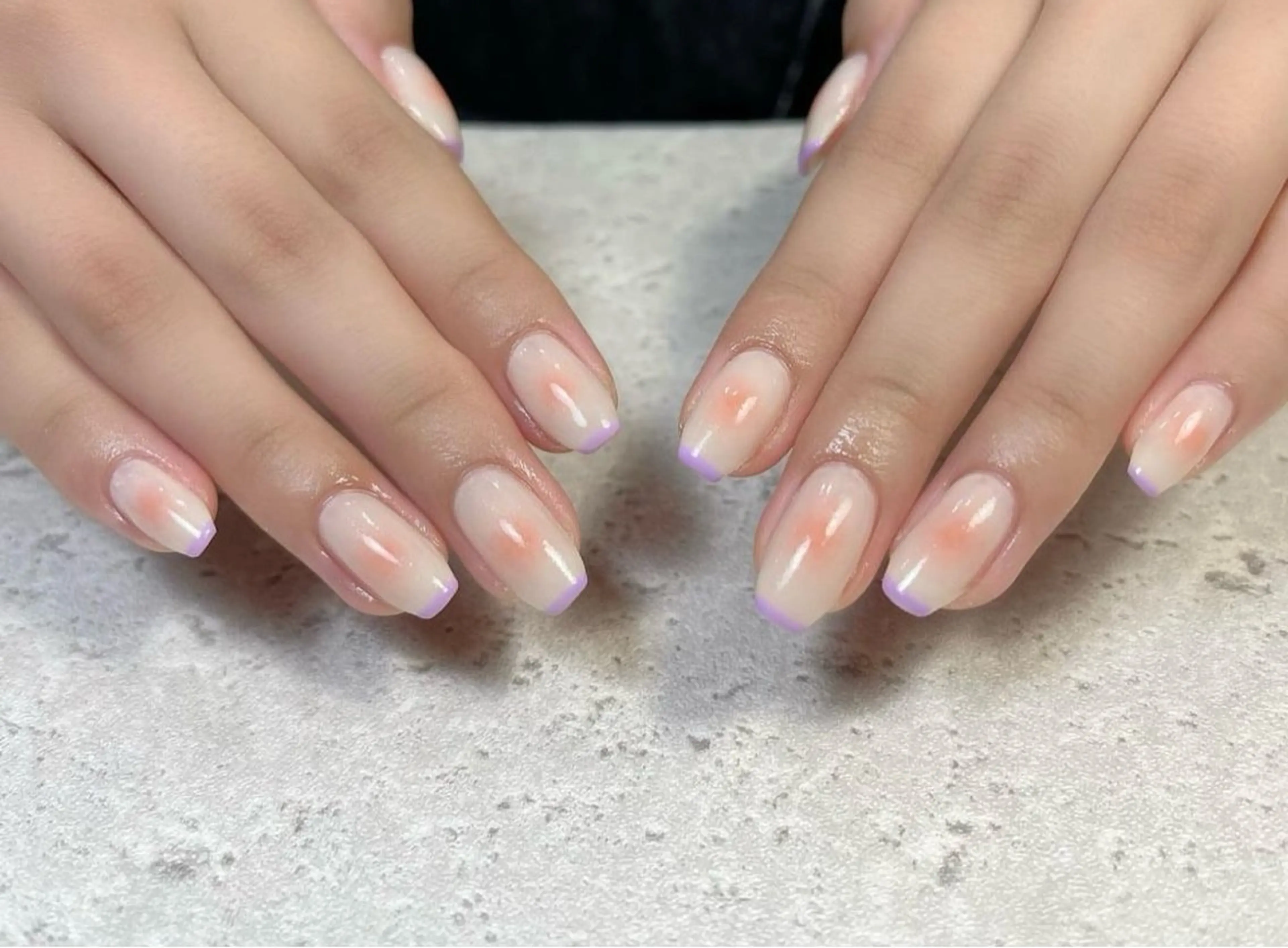 ネイル チークネイル パープル ハンドネイル nail salon etoileのネイルデザイン