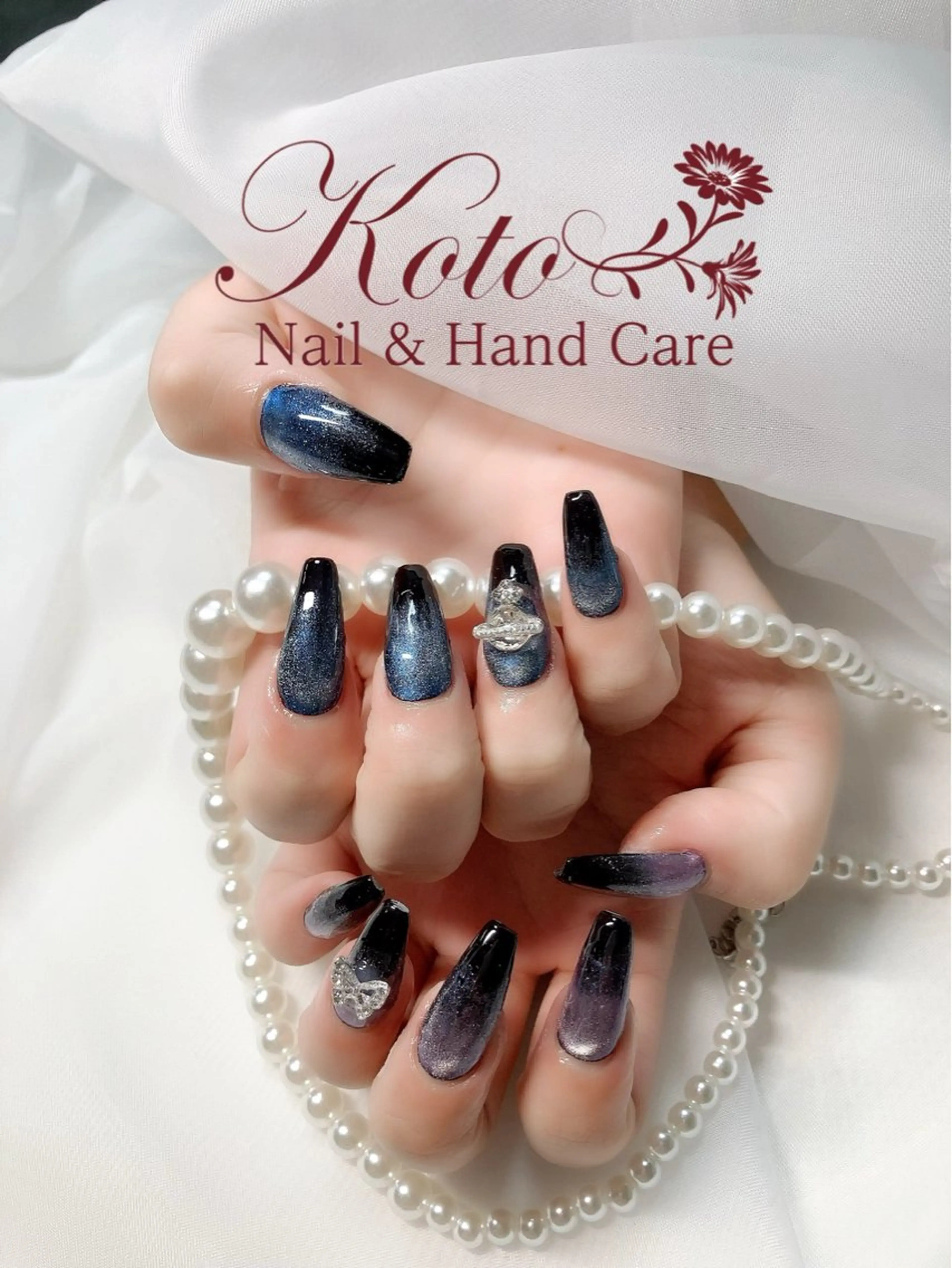 ネイル 長さ出し ジェルネイル 持ち込み ニュアンスネイル 赤色 ハンドネイル Nail Salon KOTOのネイルデザイン