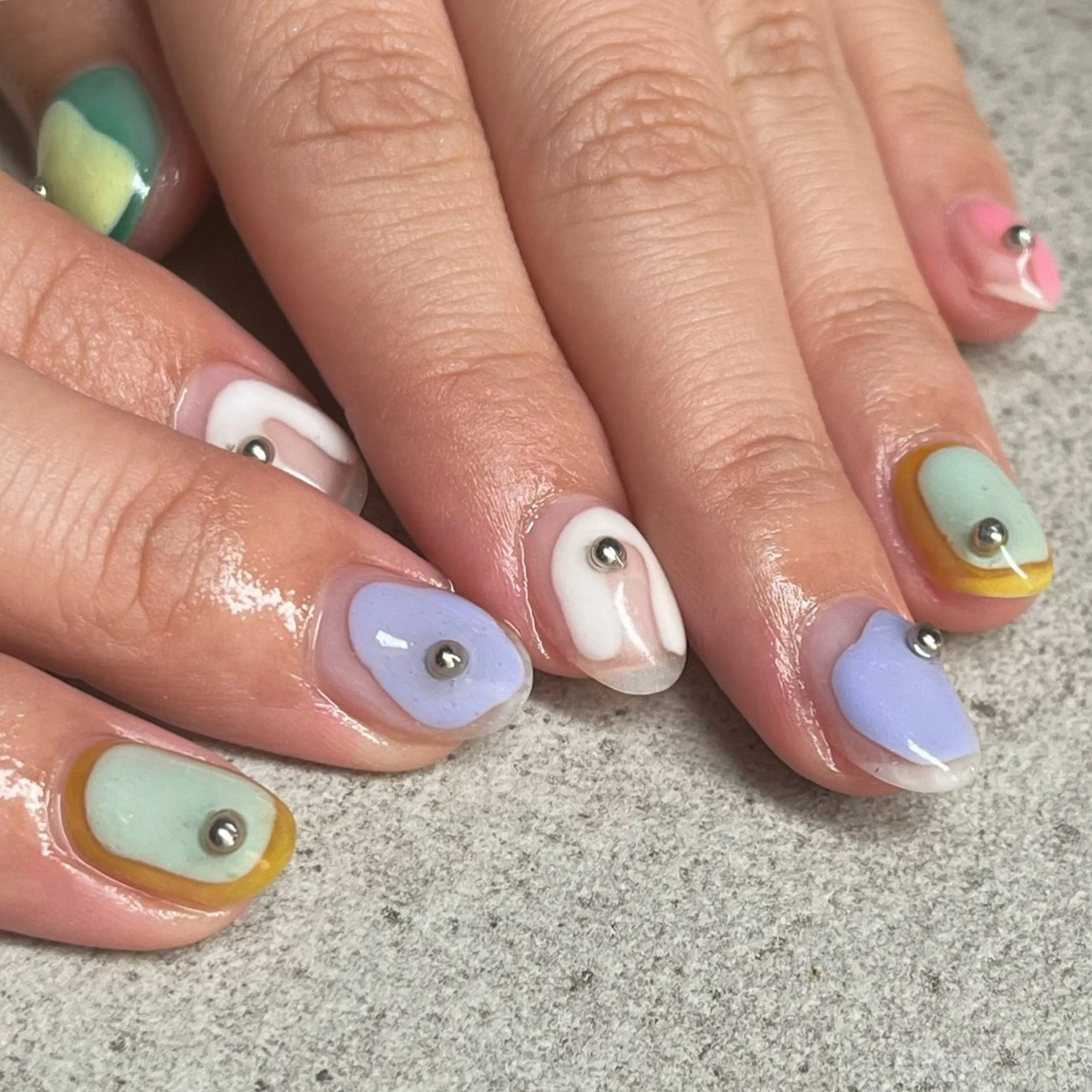 ショート ハンドネイル フットネイル @Unica_ honmachiのネイルデザイン