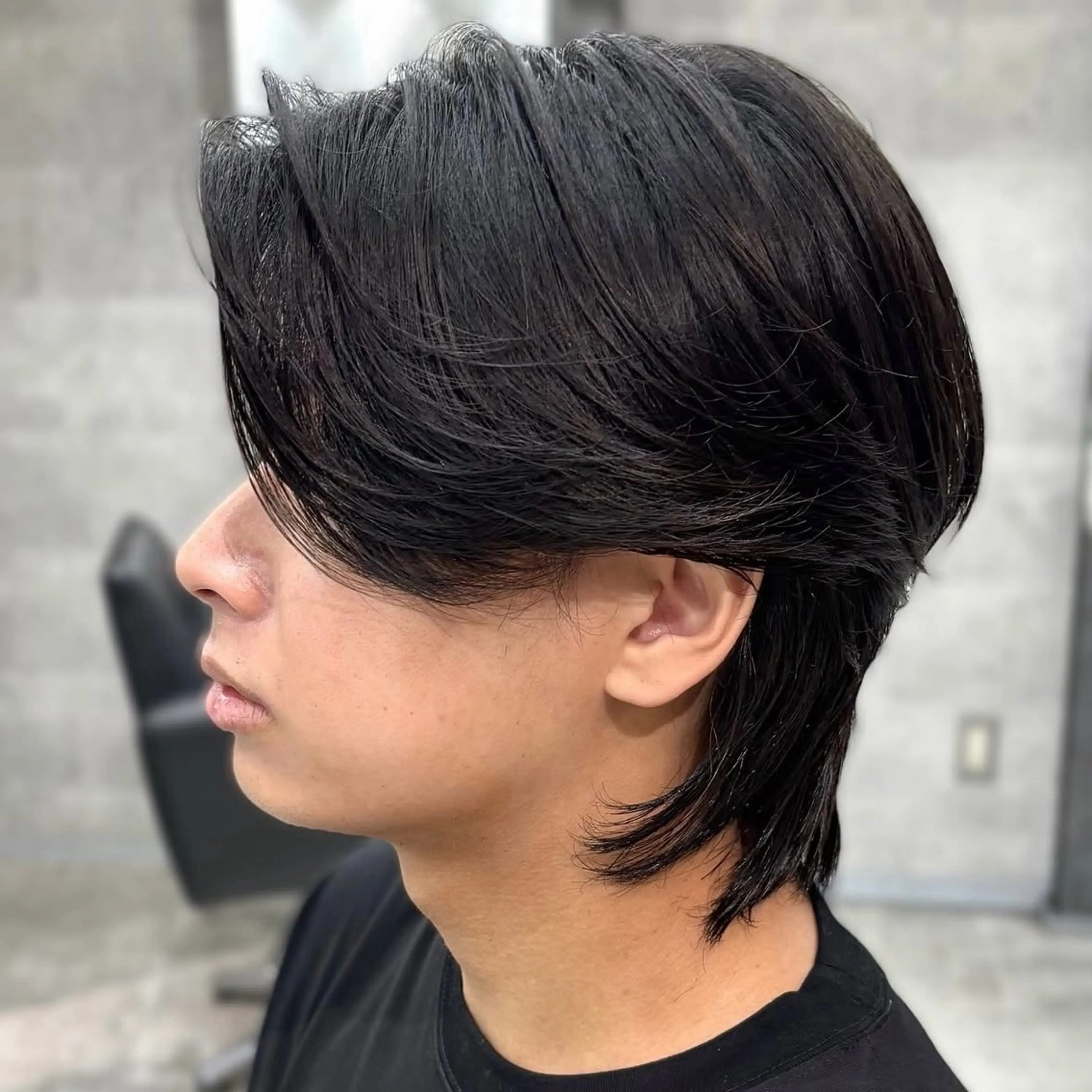 メンズ センターパート ダウンパーマ カルマパーマ マッシュ メンズパーマ 新宿/韓国メンズ RIKUパーマのヘアスタイル