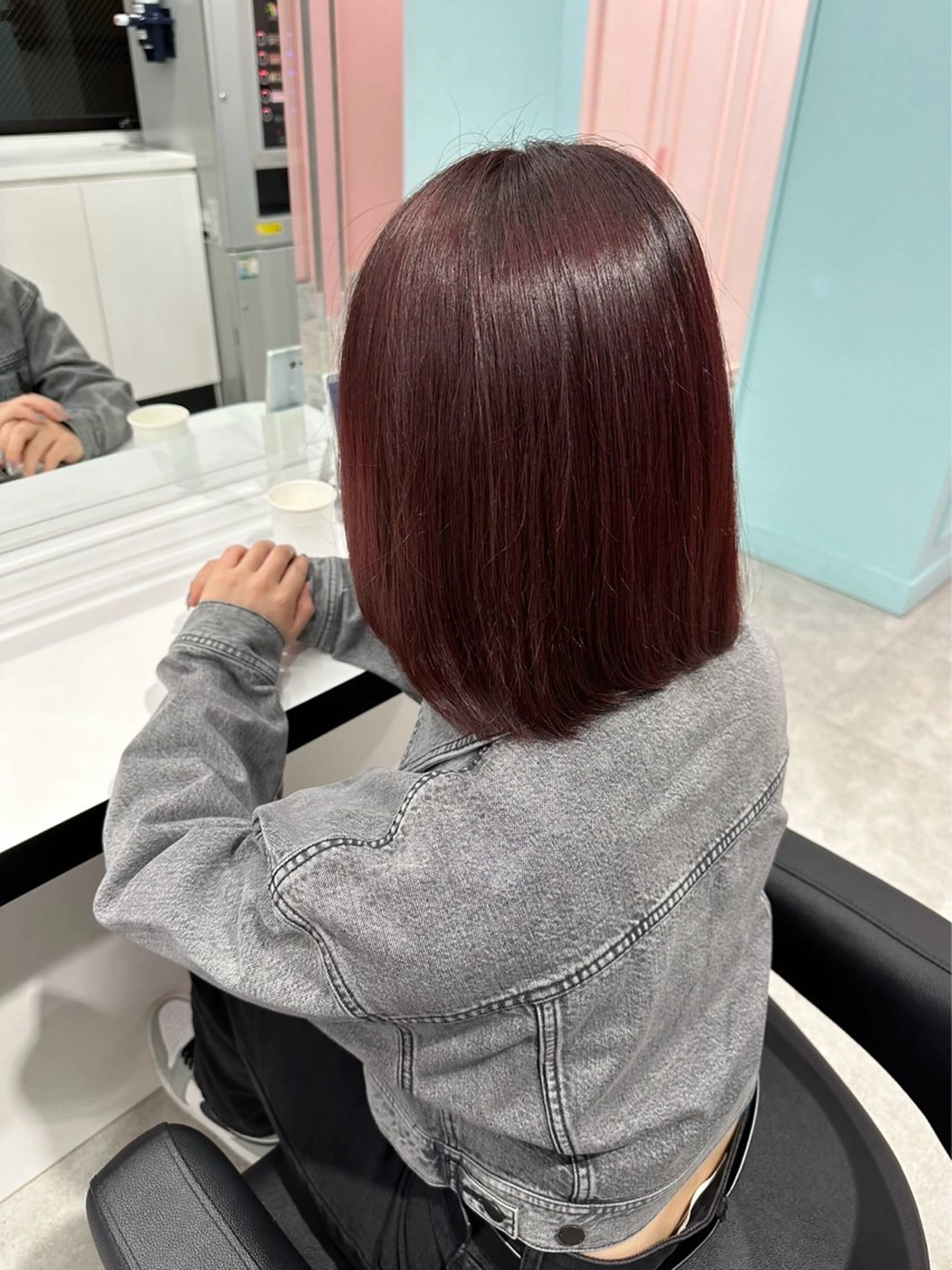 ミディアム カラー みう/仙台/暖色/ 艶髪/顔周りカット/のヘアスタイル