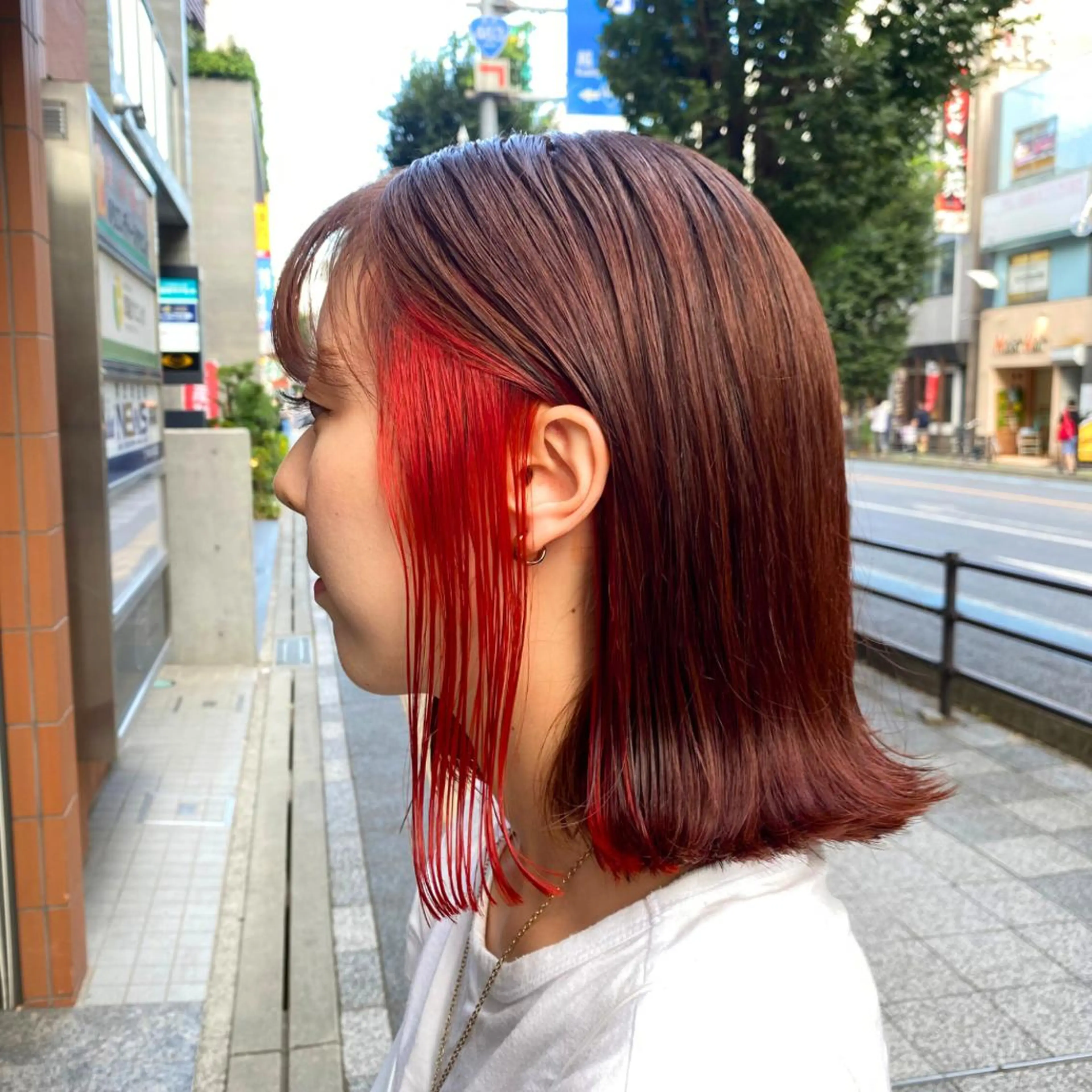 ショート YASU🍎CUT 赤系カラー/ヘアケアのヘアスタイル