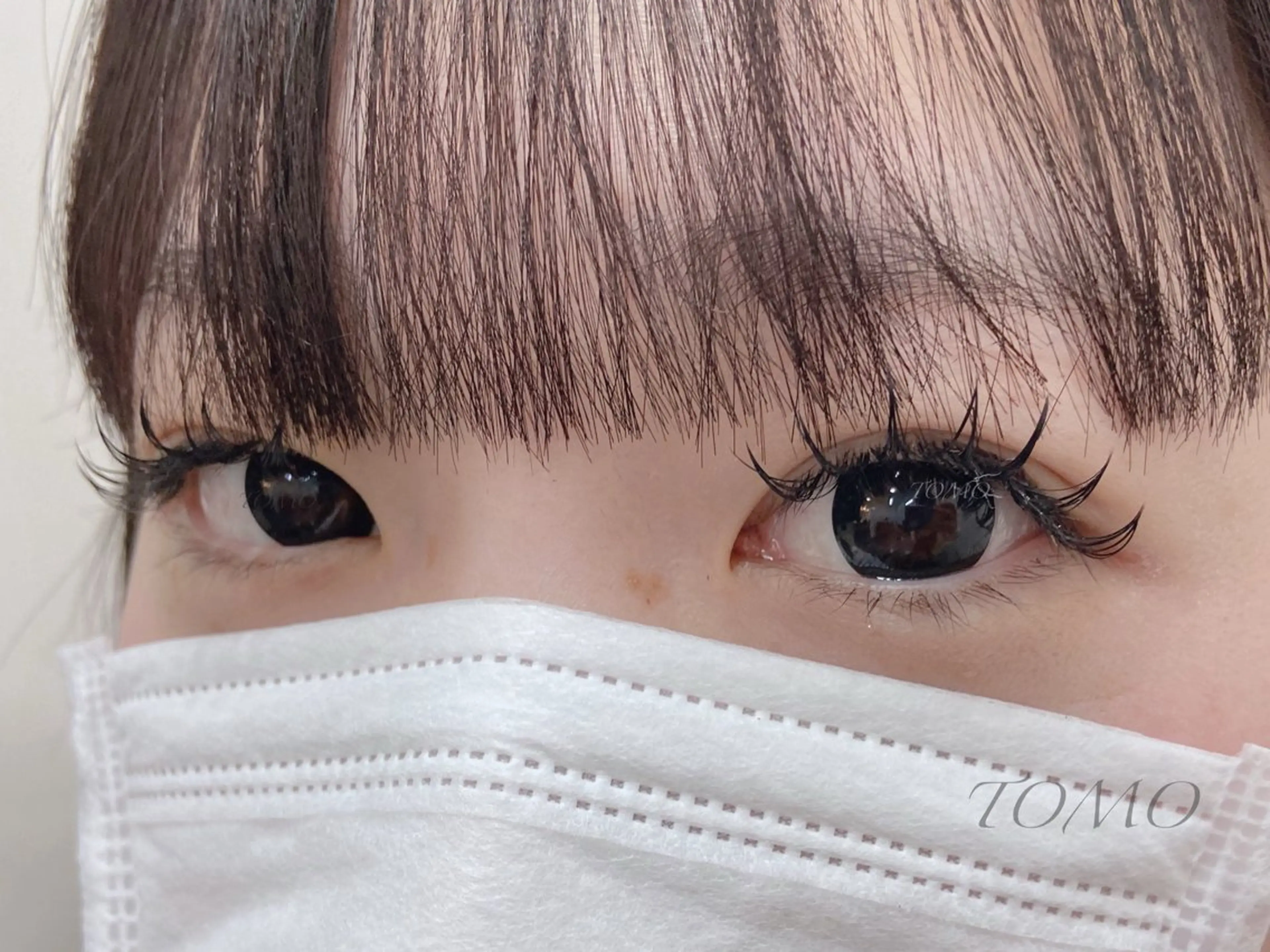 マツエク・マツパ バインドロック 束感まつ毛 フラットラッシュ まつげパーマ 一重×まつ毛パーマ マツエク eneru by arto🌻TOMOのマツエク・マツパデザイン