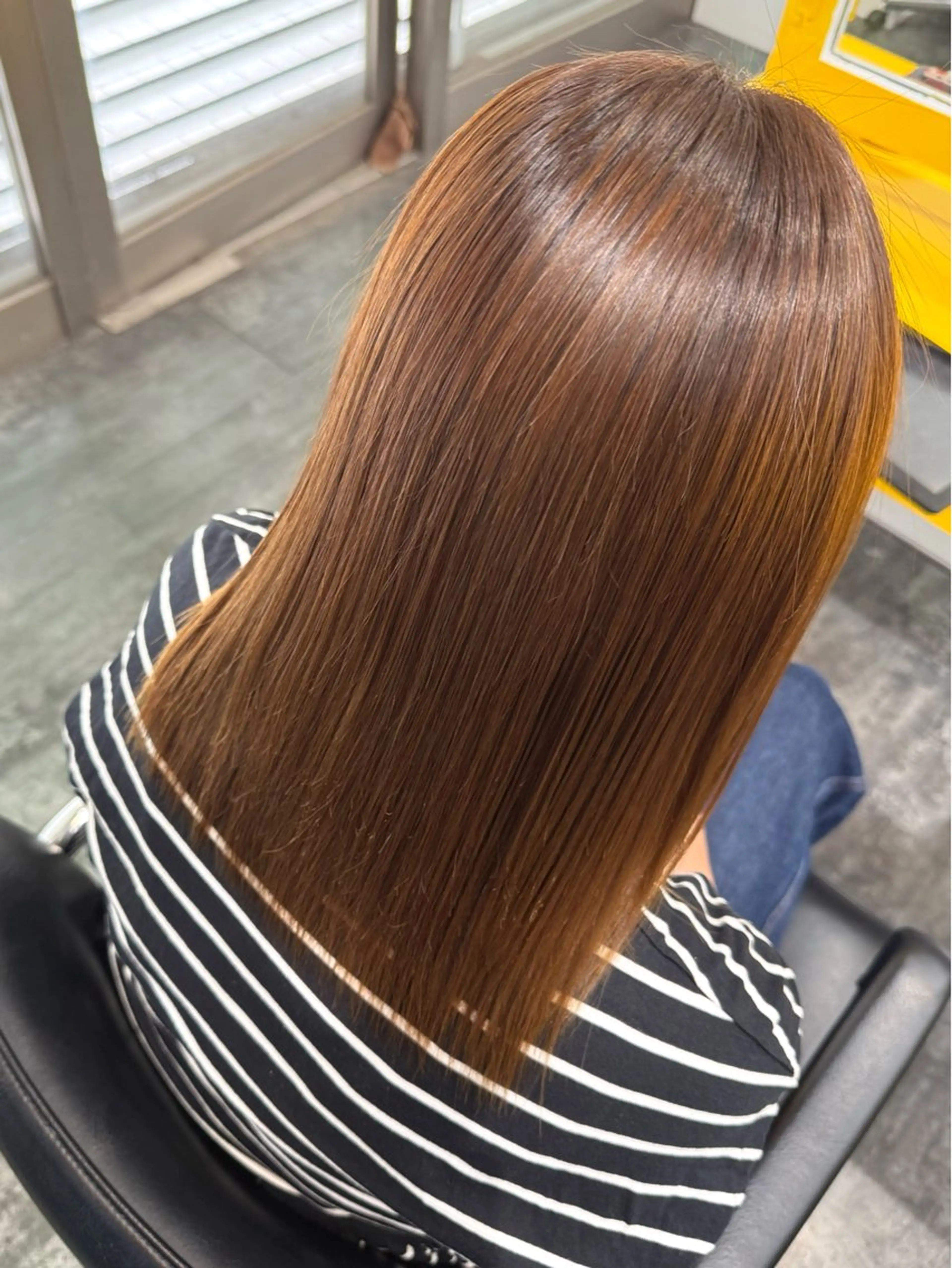 ミディアム 縮毛矯正 LOMARLIE/ NATUMIのヘアスタイル