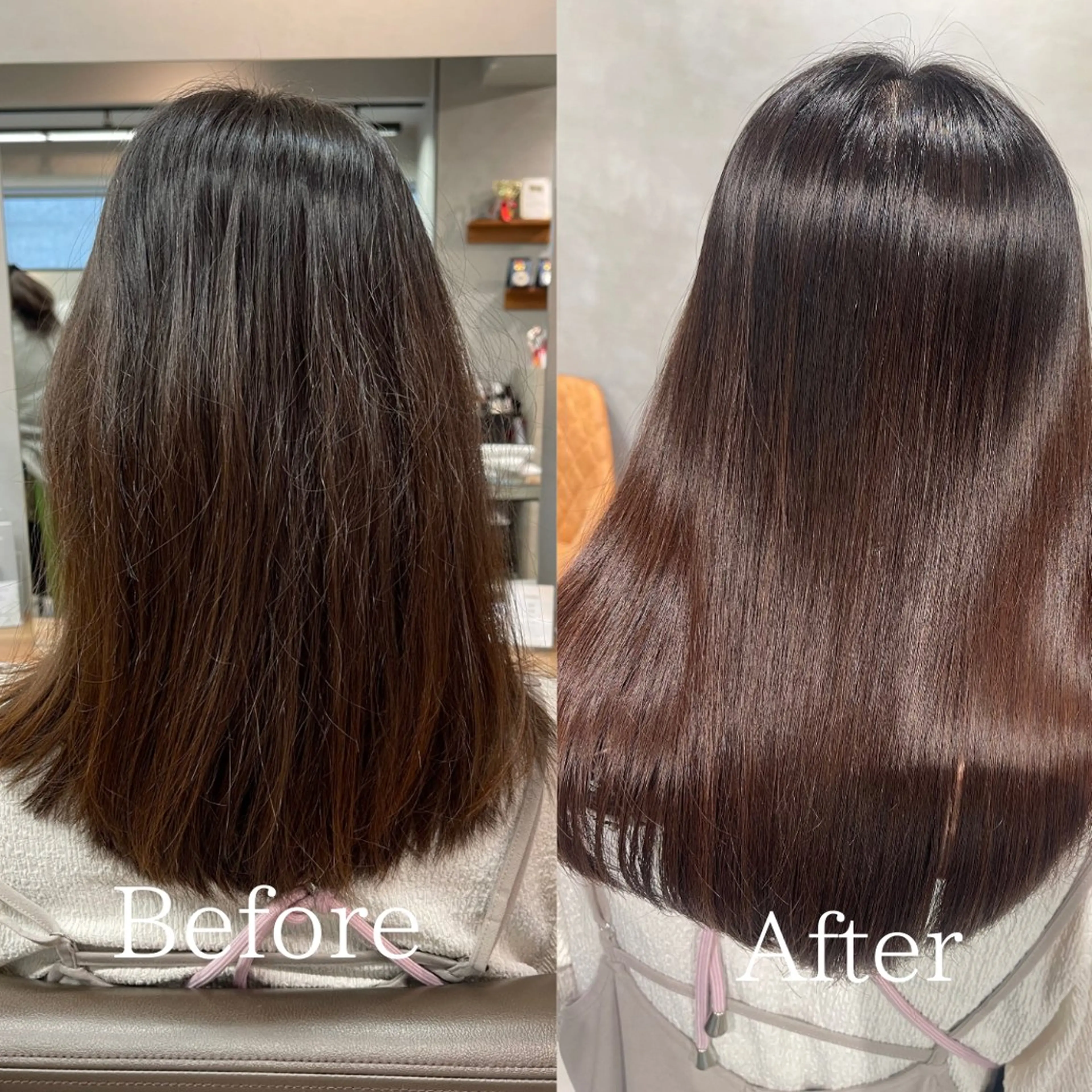 セミロング くせ毛 縮毛矯正 縮毛矯正 charm《銀座》 ヘアセット/縮毛矯正のヘアスタイル