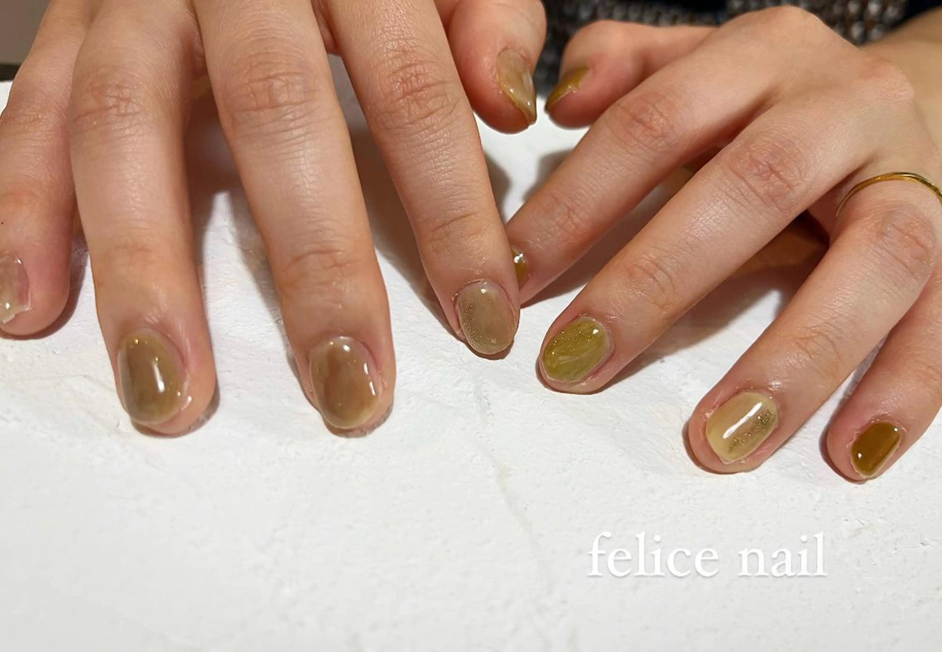 ネイル ニュアンスネイル ショートネイル felice nailのネイルデザイン