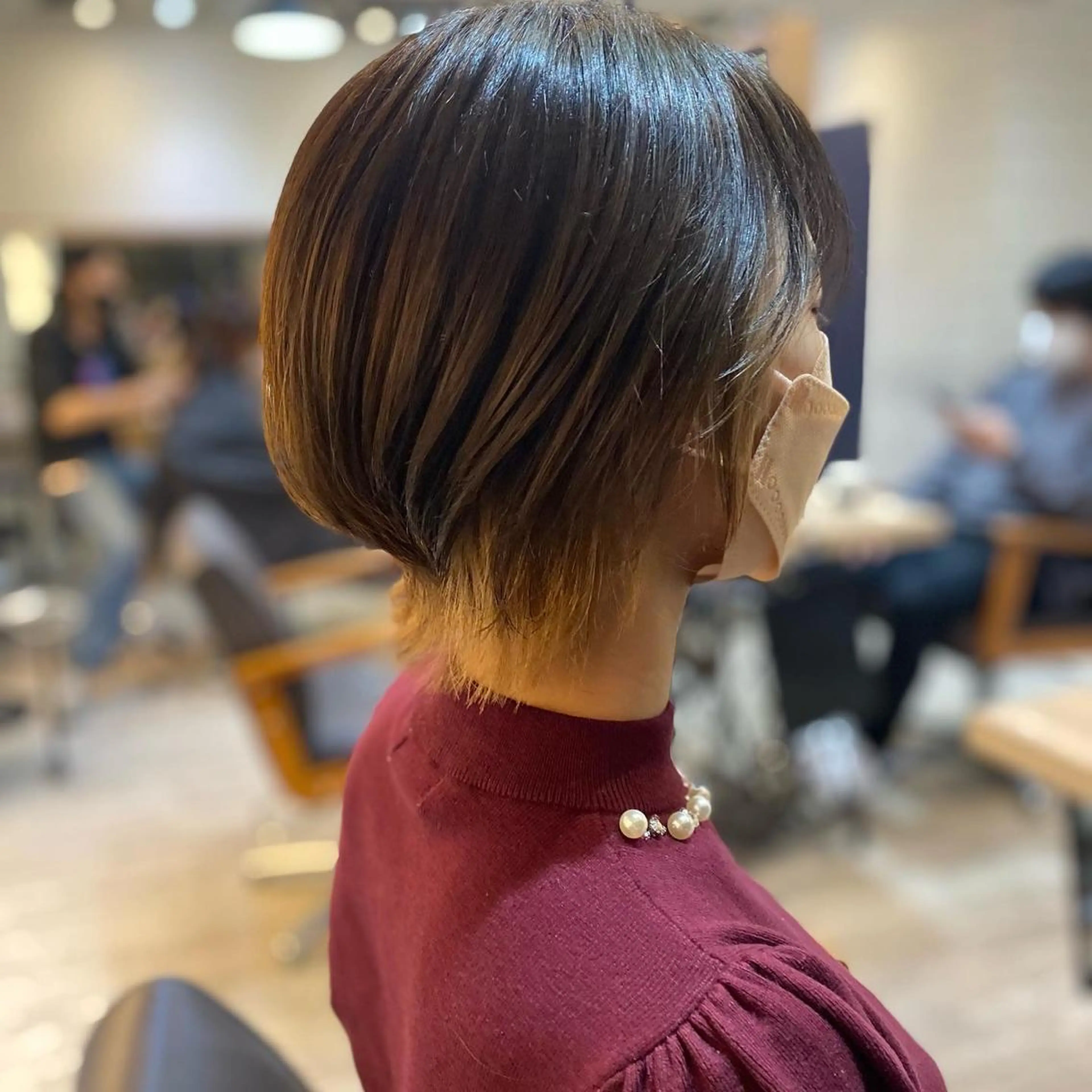 ショート カラー ヘアカラー ヨシダ フミノリのヘアスタイル