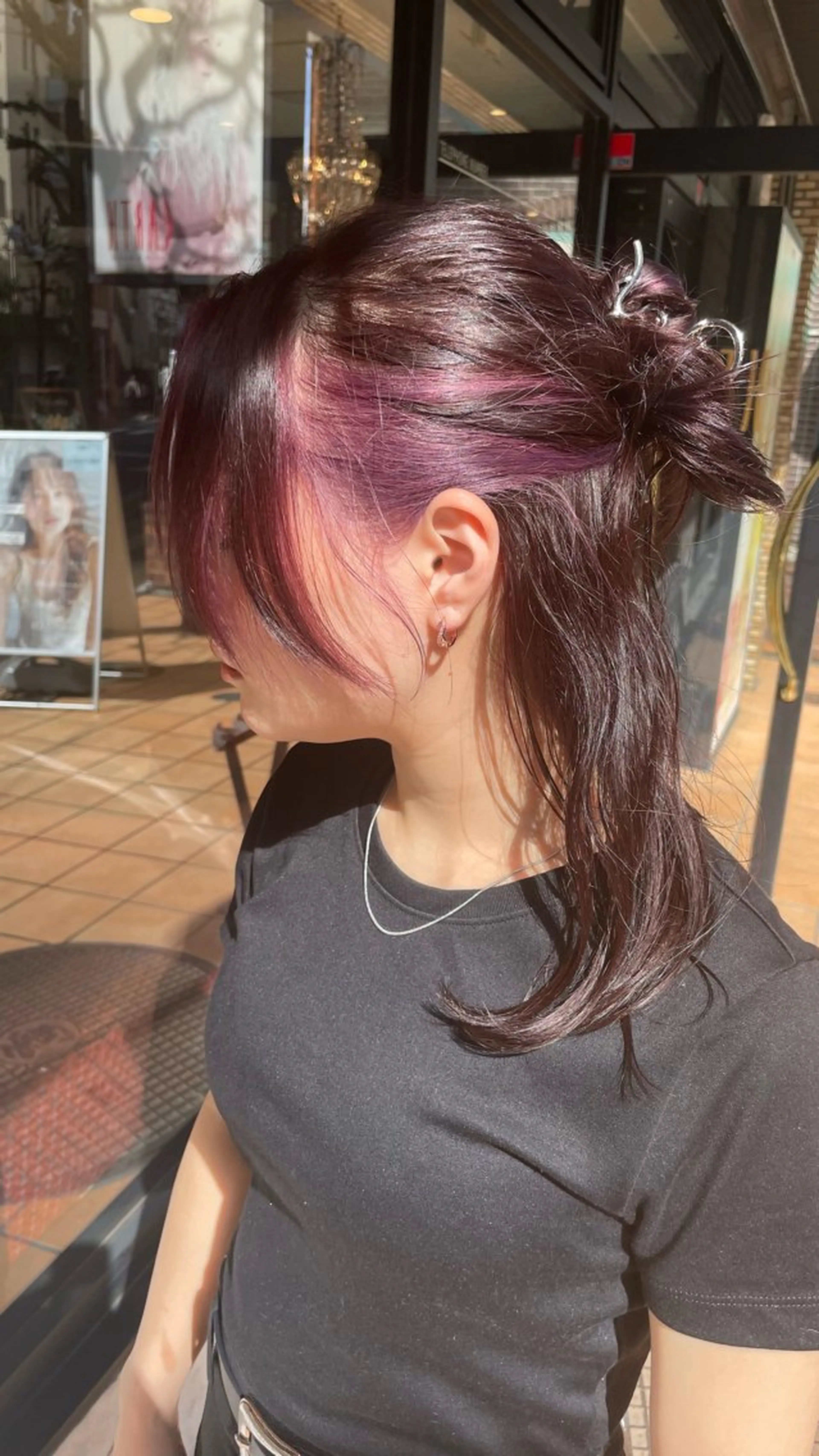 セミロング カラー ミストバング  フェイスフレーミング ピンクカラー 🎨 SHIORI🥀のヘアスタイル