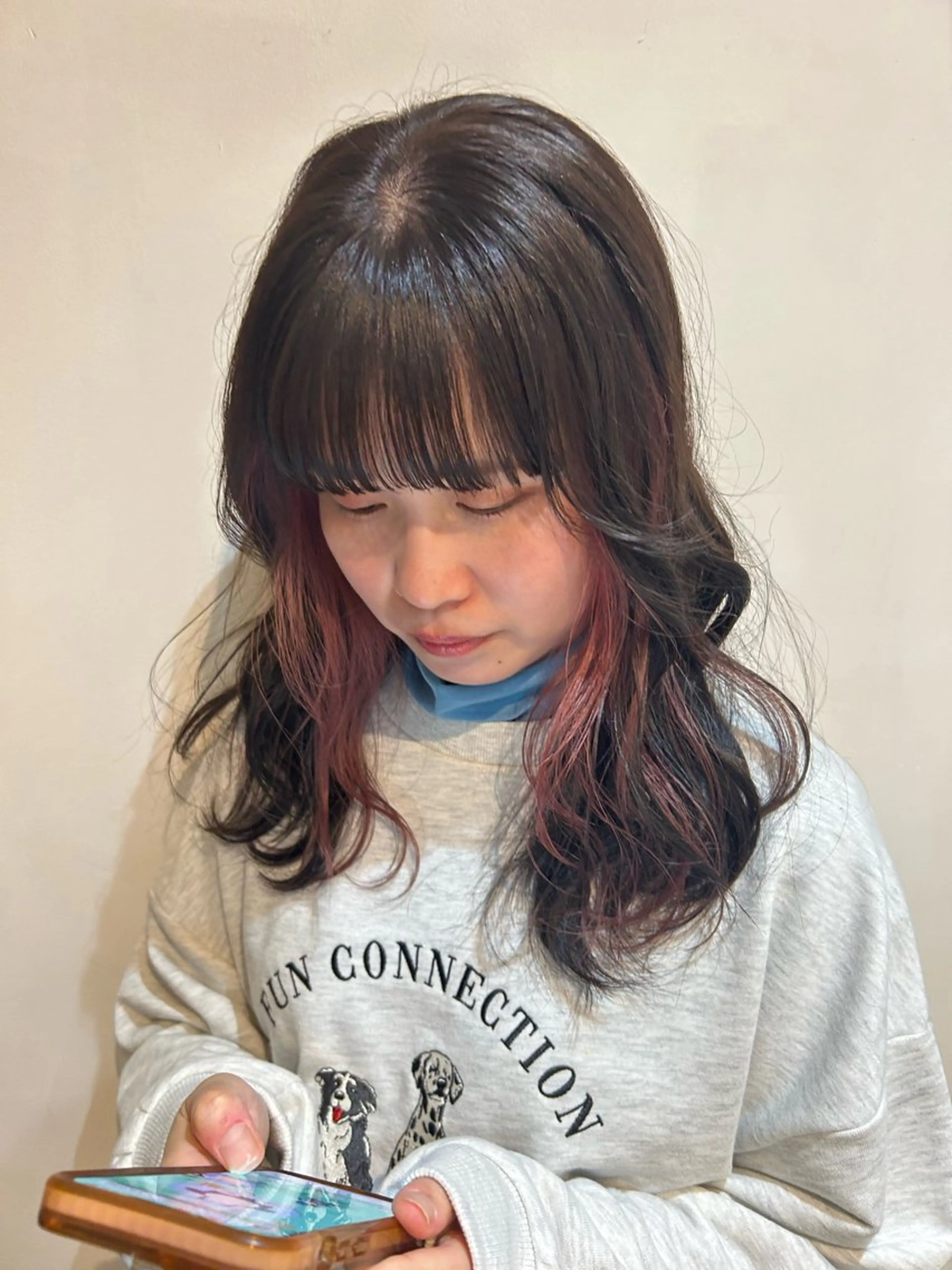 デザインカラー（インナーカラー、イヤリングカラー）5500円の写真