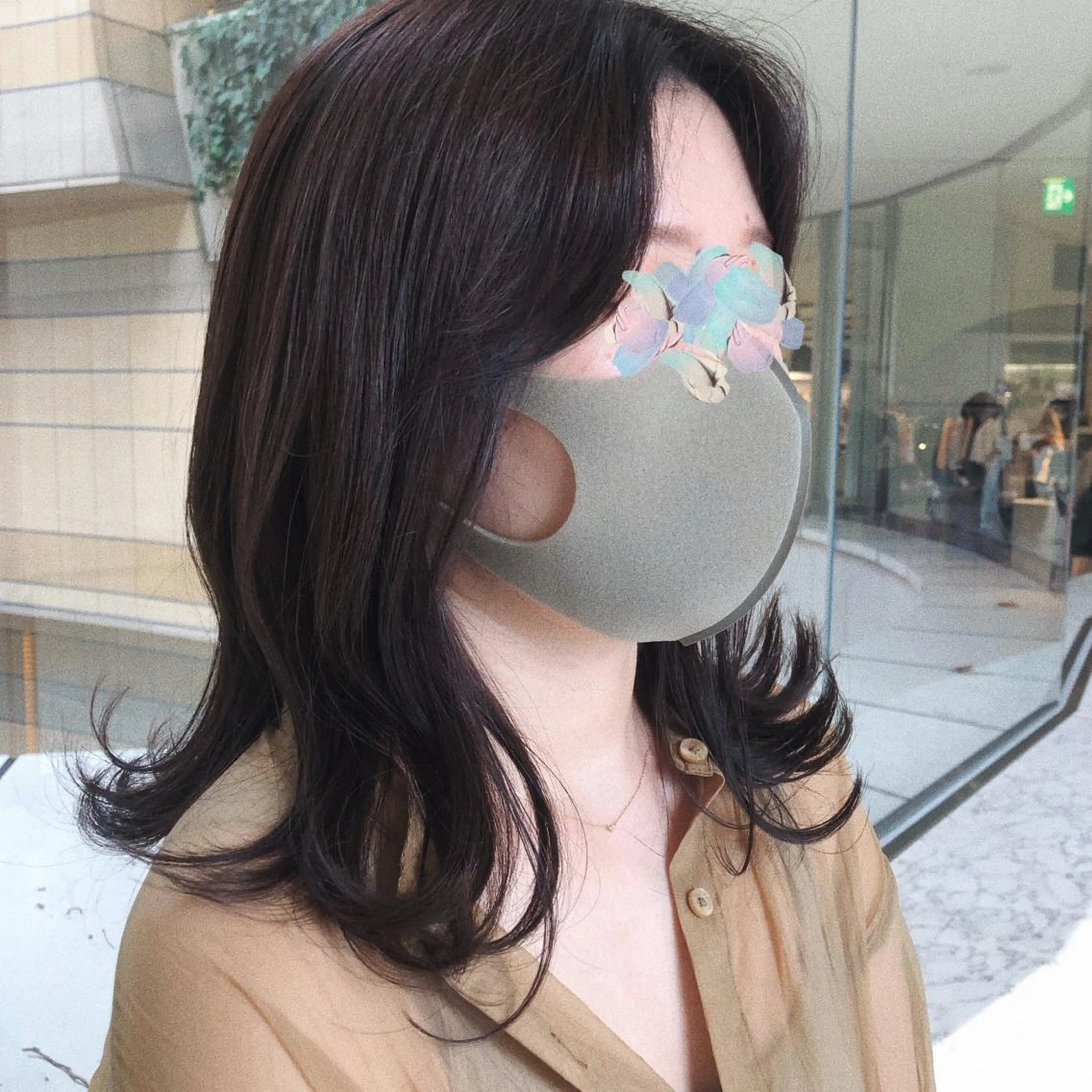 セミロング 韓国ヘア 🇰🇷 RUKA 🩵🤍のヘアスタイル