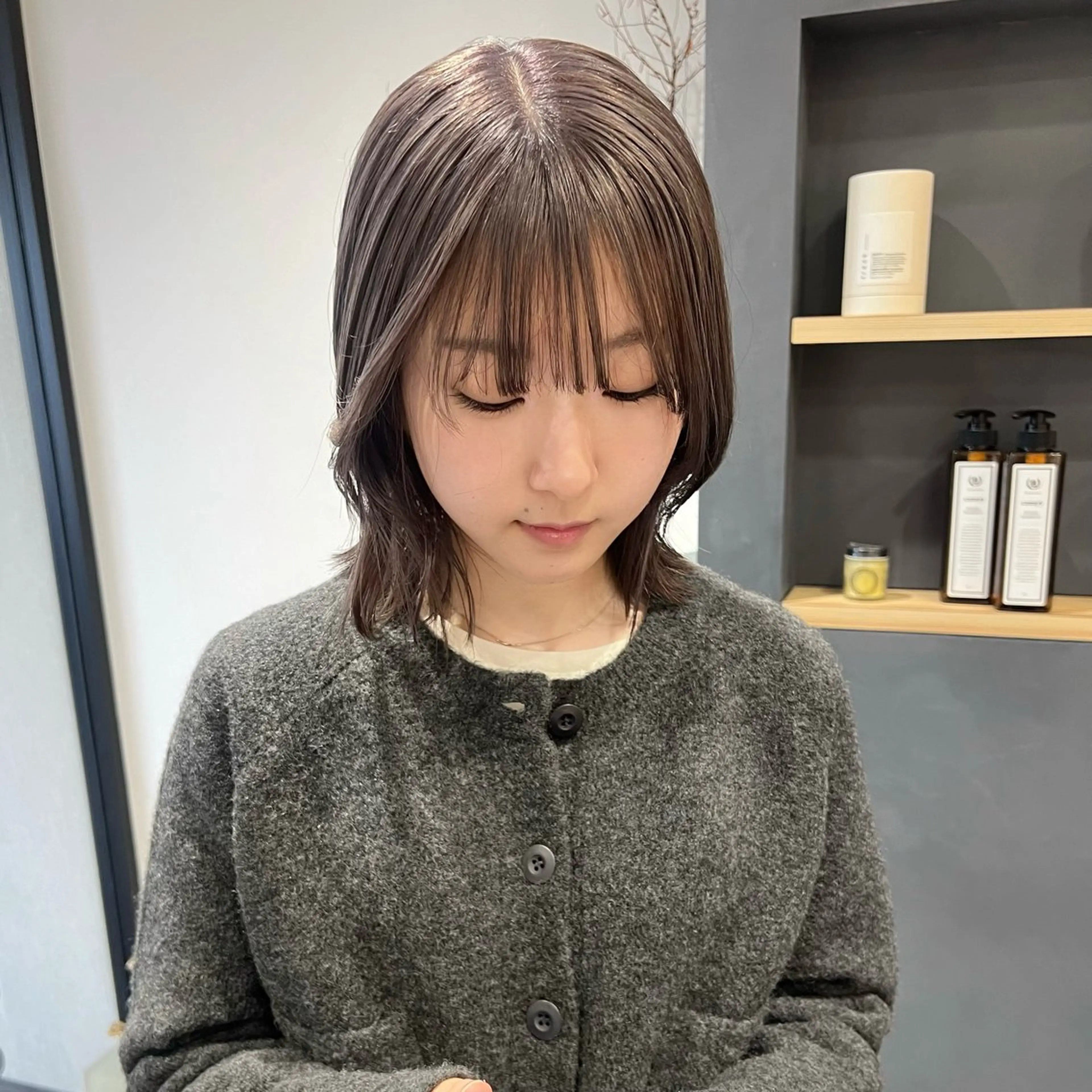 ミディアム カット ヘアカラー トリートメント AI TOKYO　S所属・mizuki 【韓国レイヤー】のヘアスタイル