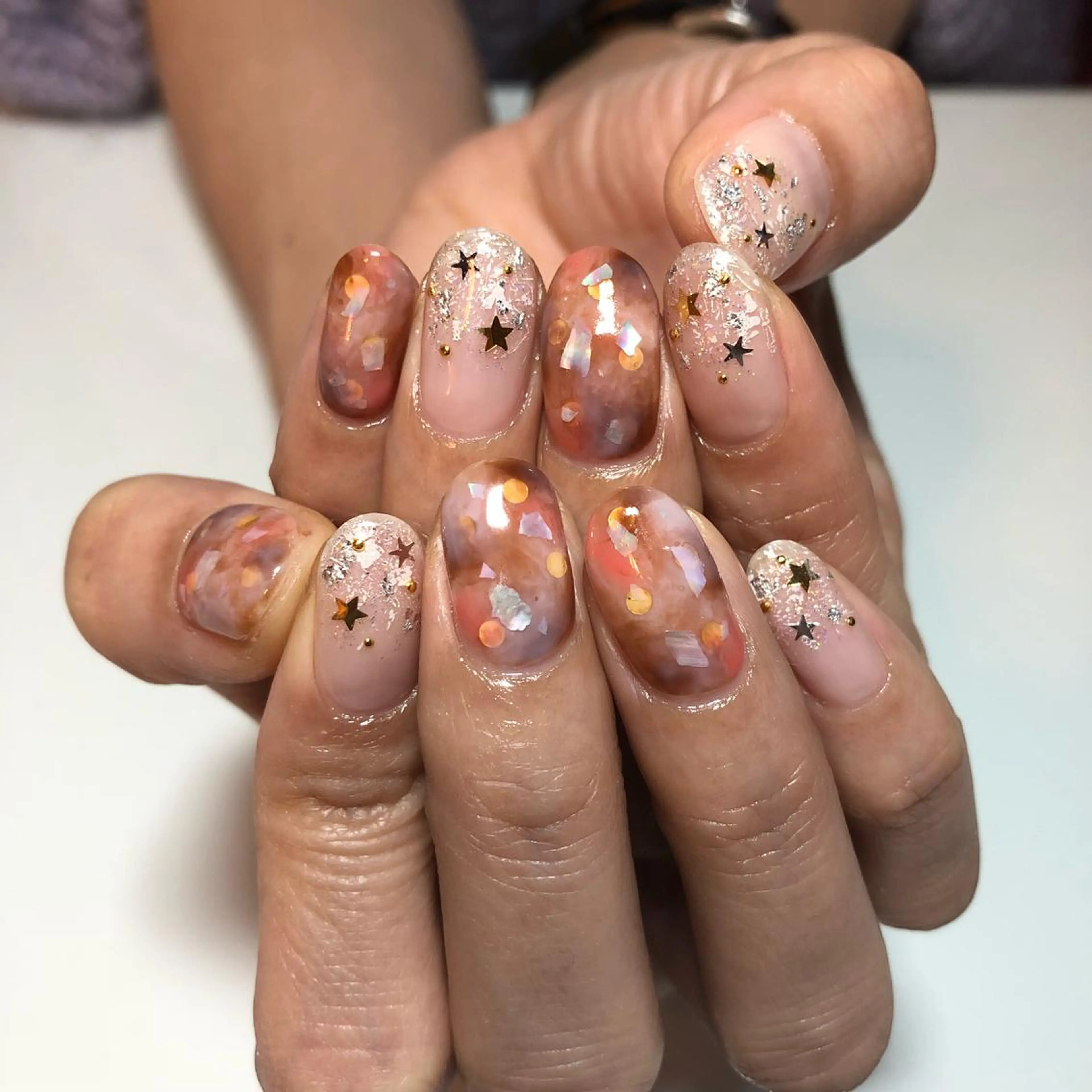 ネイル べっ甲ネイル g-up nail所属・米田 律子のネイルデザイン