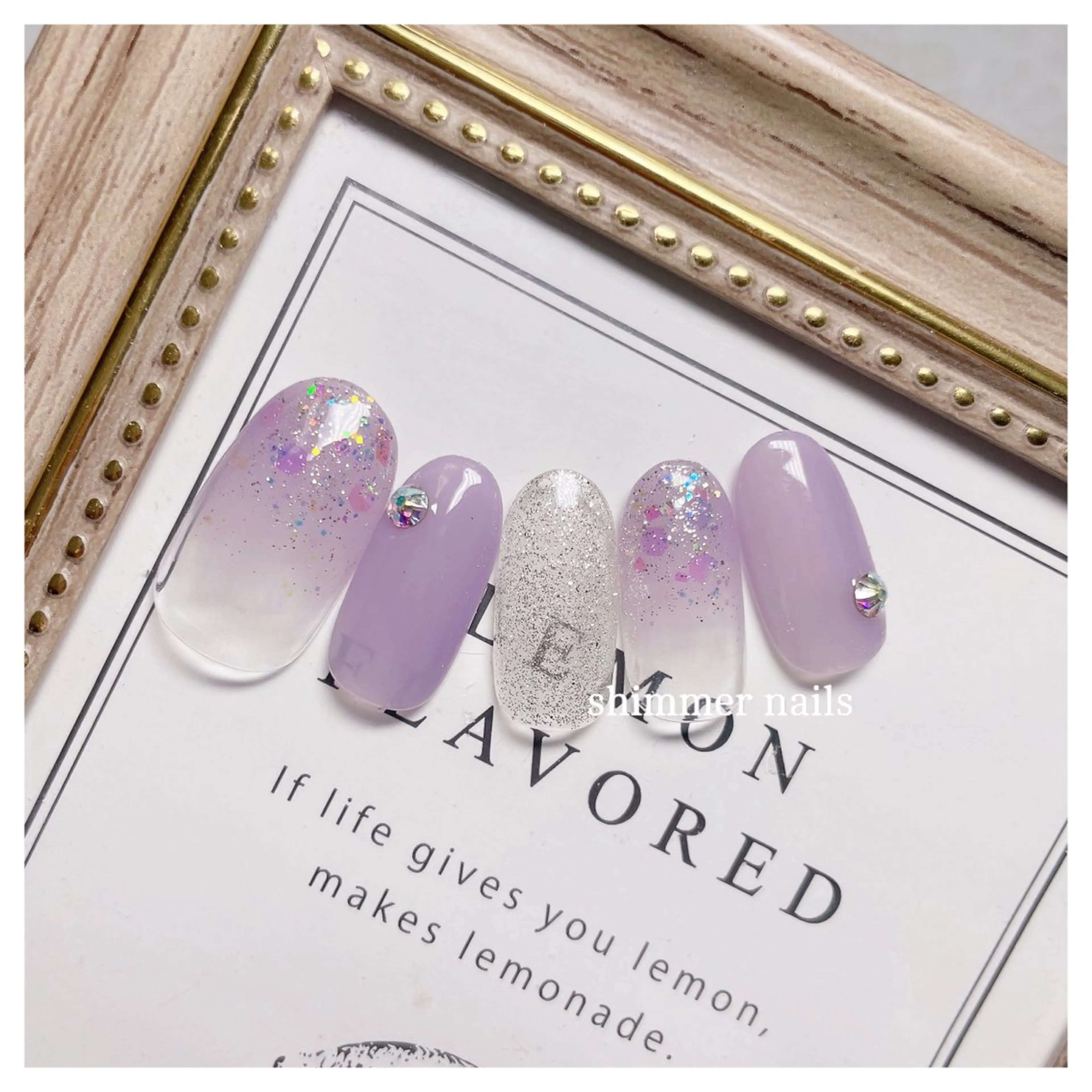 ネイル ラメ(グリッター) shimmer nailsのネイルデザイン