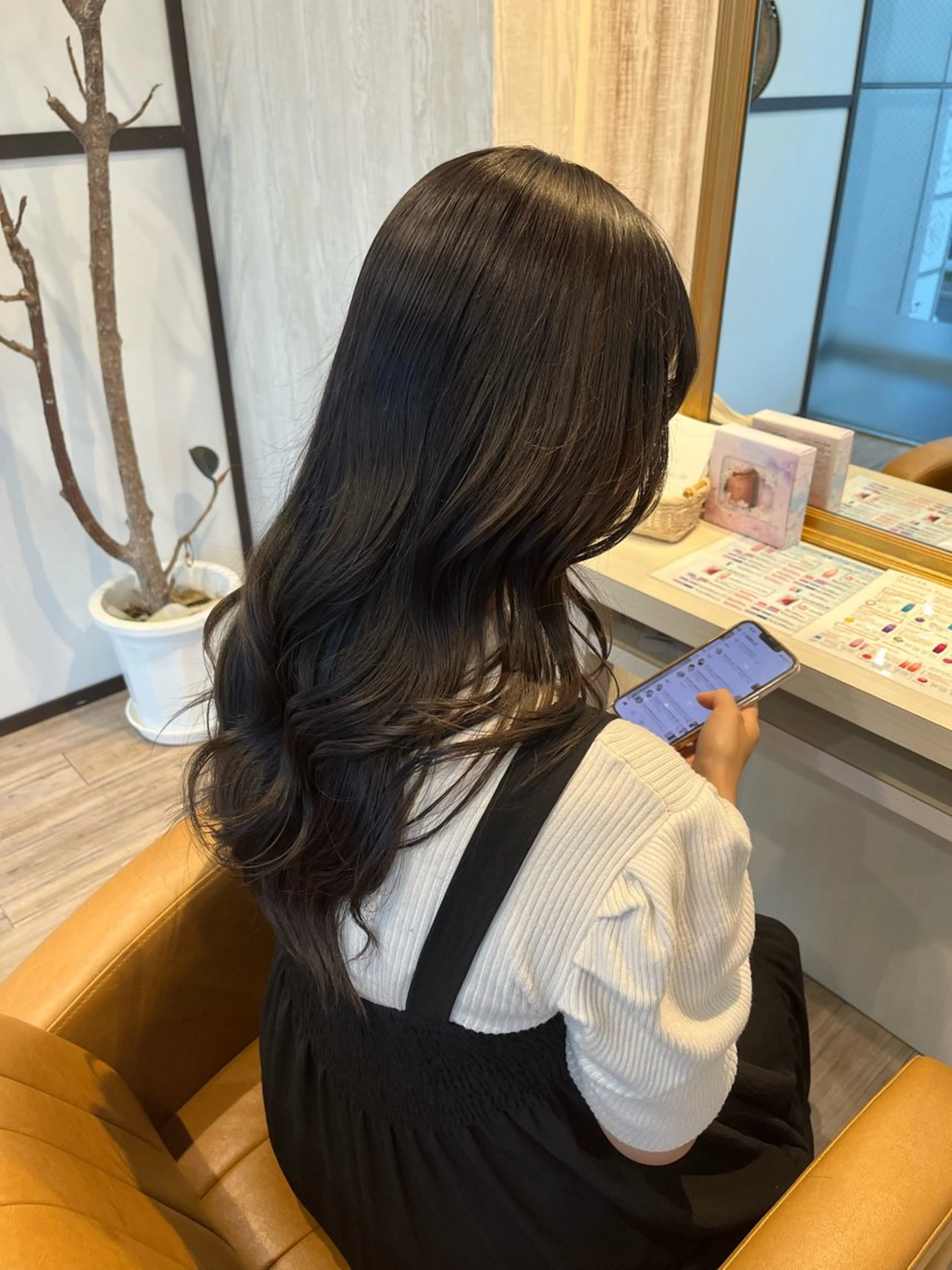 ロング カラー アッシュ アッシュグレー 透明感カラー ヘアカラー ブリーチなしWカラー レイヤー/Rickyのヘアスタイル